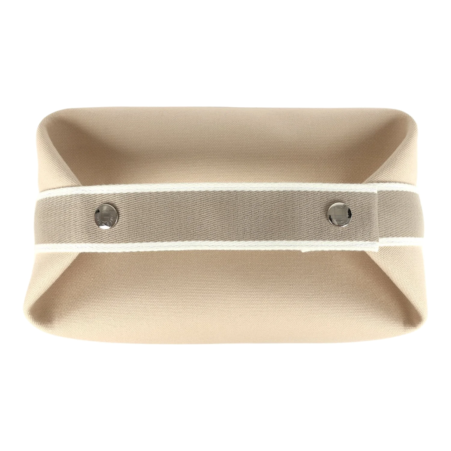Hermes Bride-A-Brac Case GM Neutral Toile Canvas Palladium Hardware — фото 8