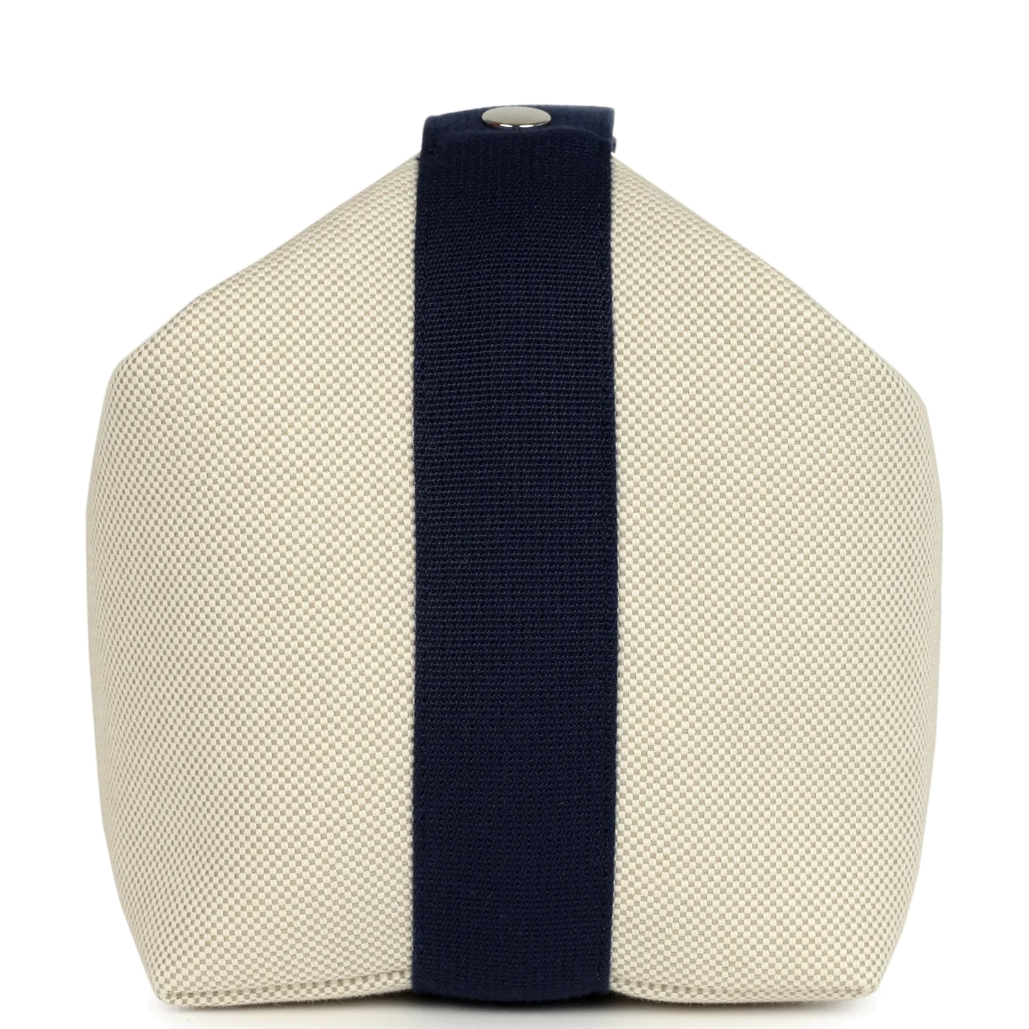 Hermes Bride A Brac Cabriole GM Gris Perle and Bleu Canvas Palladium Hardware — фото 4