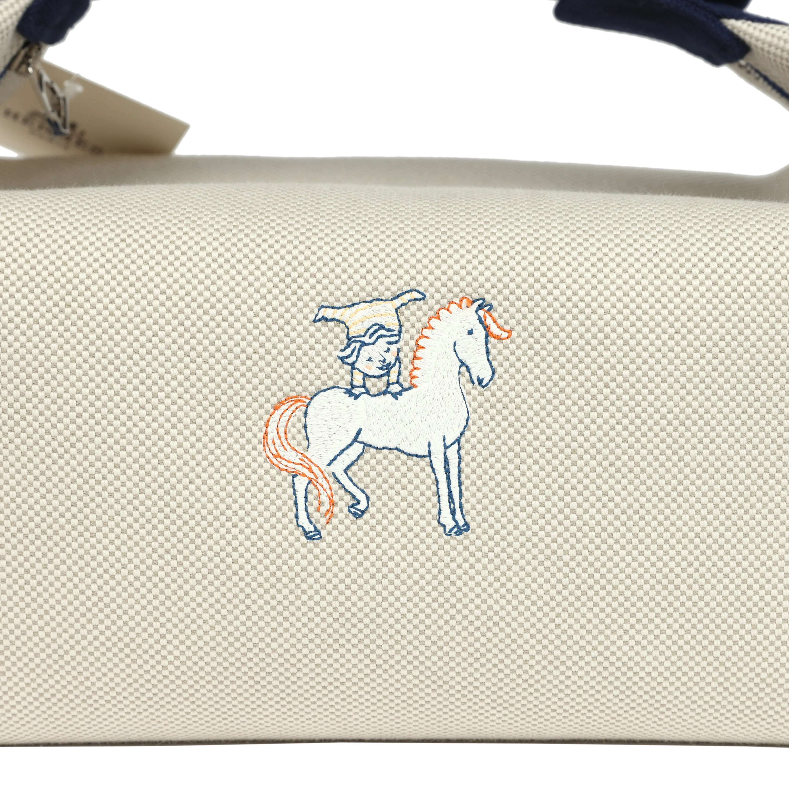 Hermes Bride A Brac Cabriole GM Gris Perle and Bleu Canvas Palladium Hardware — фото 8