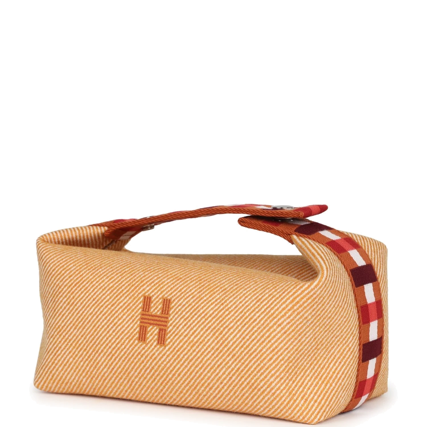 Hermes Bride A Brac Carre Case PM Fauve Merino Wool Palladium Hardware — фото 6