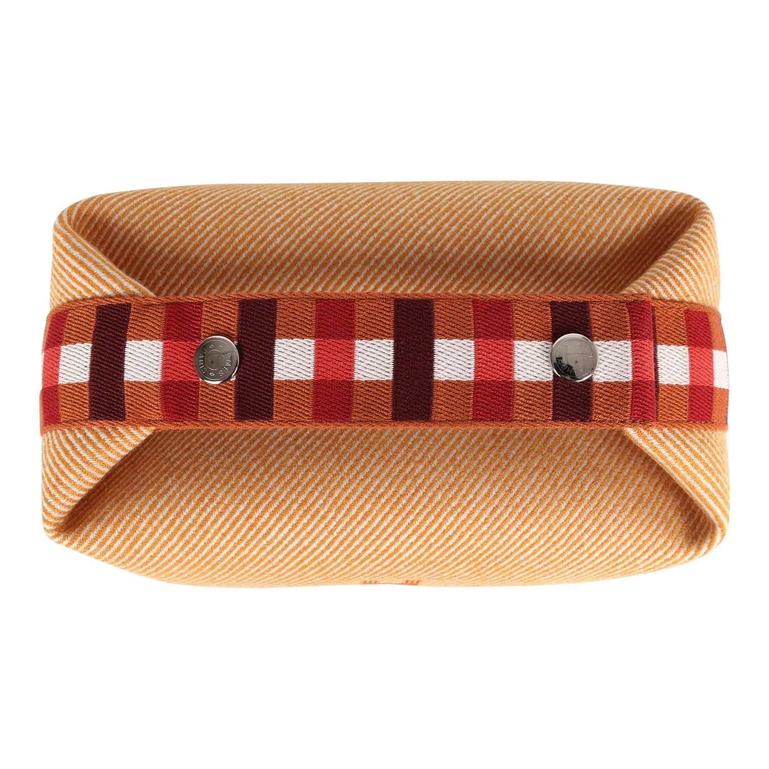 Hermes Bride A Brac Carre Case PM Fauve Merino Wool Palladium Hardware — фото 8