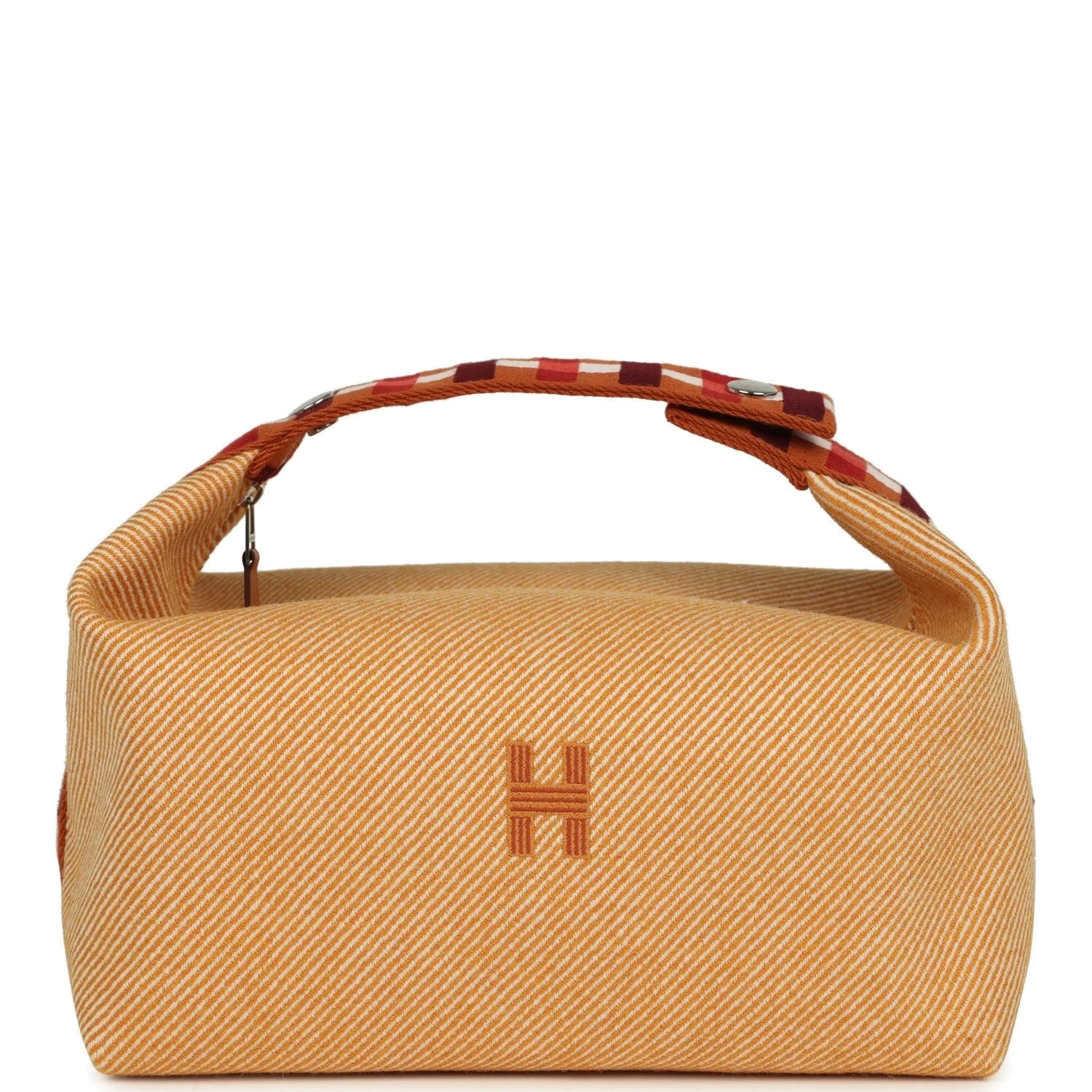 Hermes Bride A Brac Carre Case GM Fauve Merino Wool Palladium Hardware