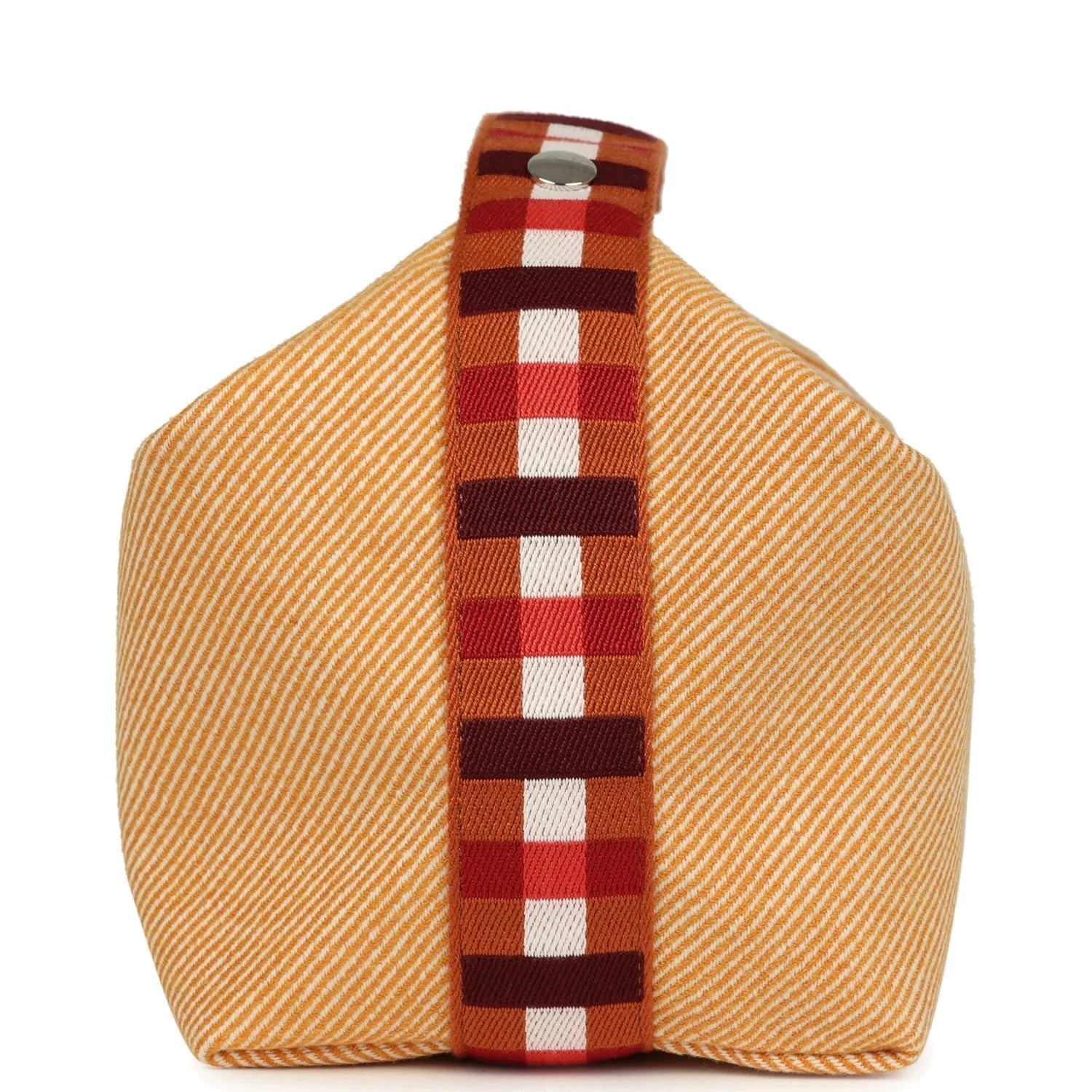 Hermes Bride A Brac Carre Case GM Fauve Merino Wool Palladium Hardware — фото 4