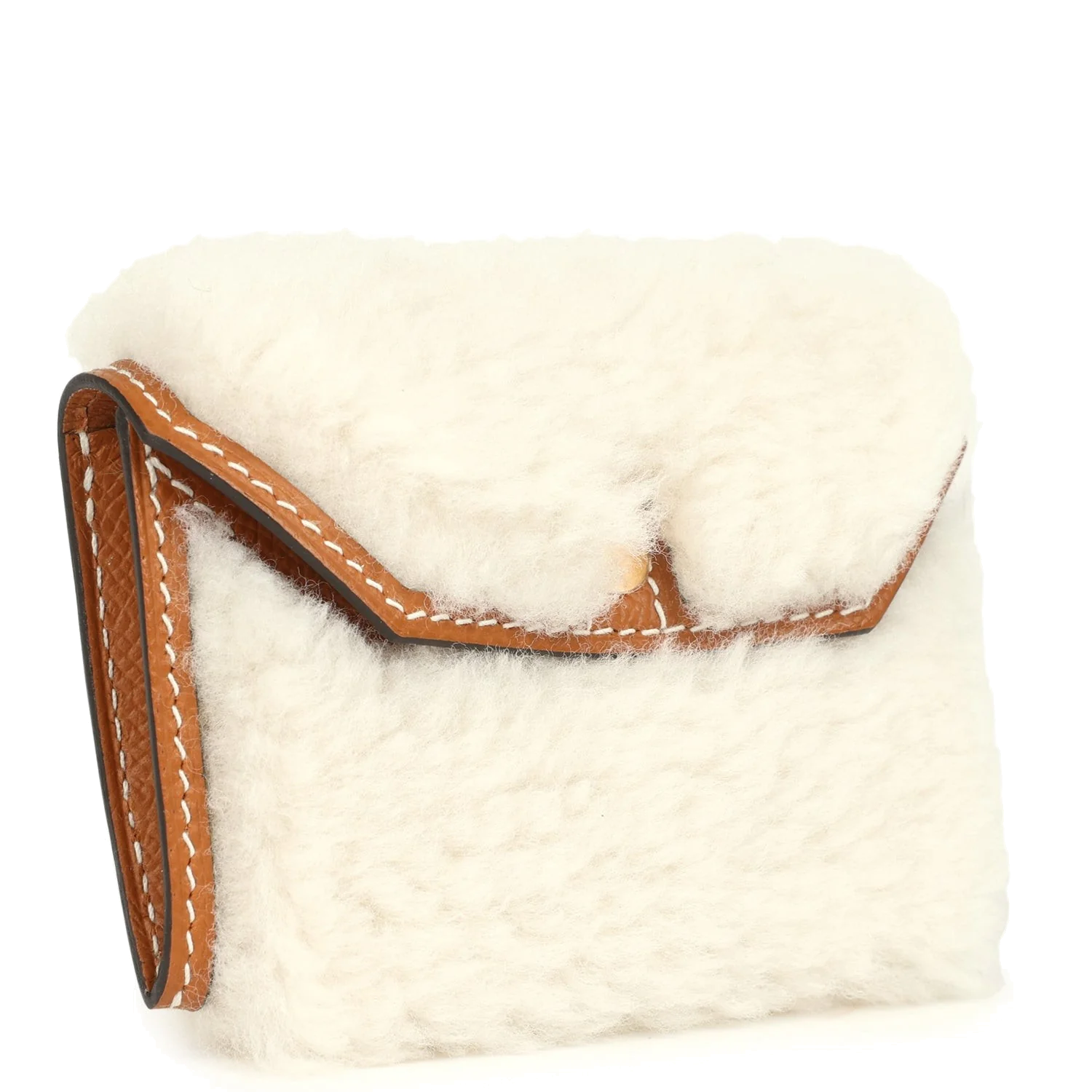 Hermes Kelly Pocket Teddy 18 Belt Gold Epsom and Shearling Gold Hardware — фото 3