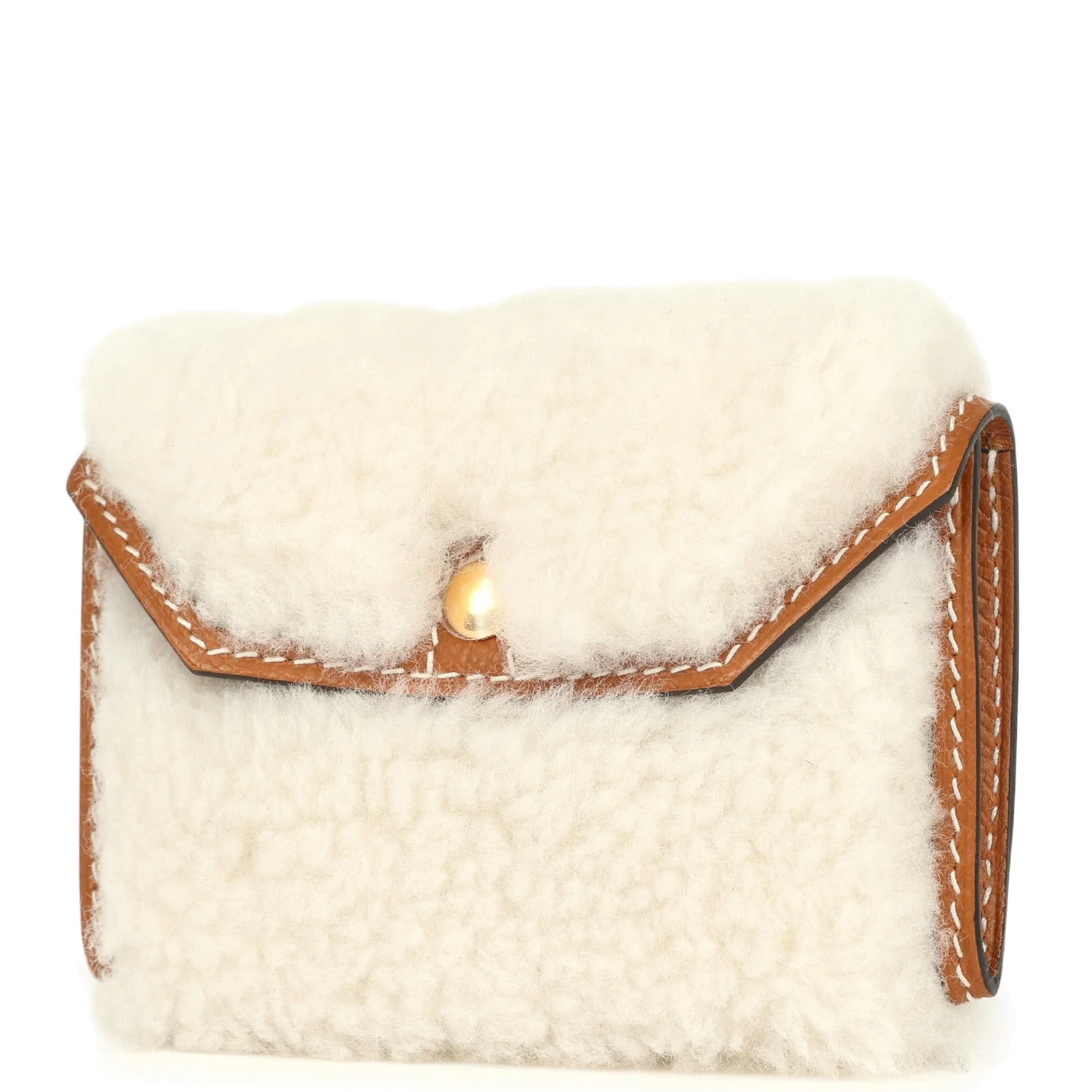 Hermes Kelly Pocket Teddy 18 Belt Gold Epsom and Shearling Gold Hardware — фото 5