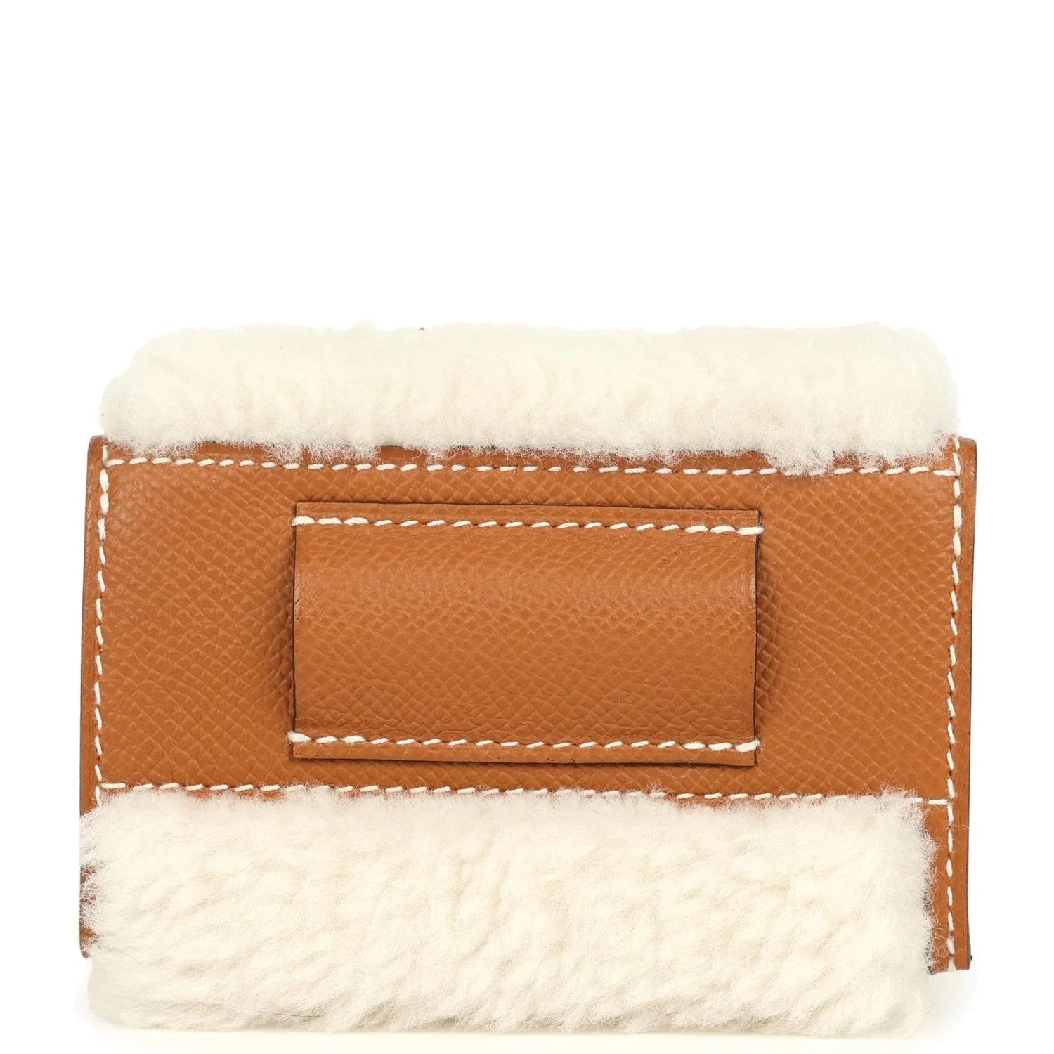 Hermes Kelly Pocket Teddy 18 Belt Gold Epsom and Shearling Gold Hardware — фото 6