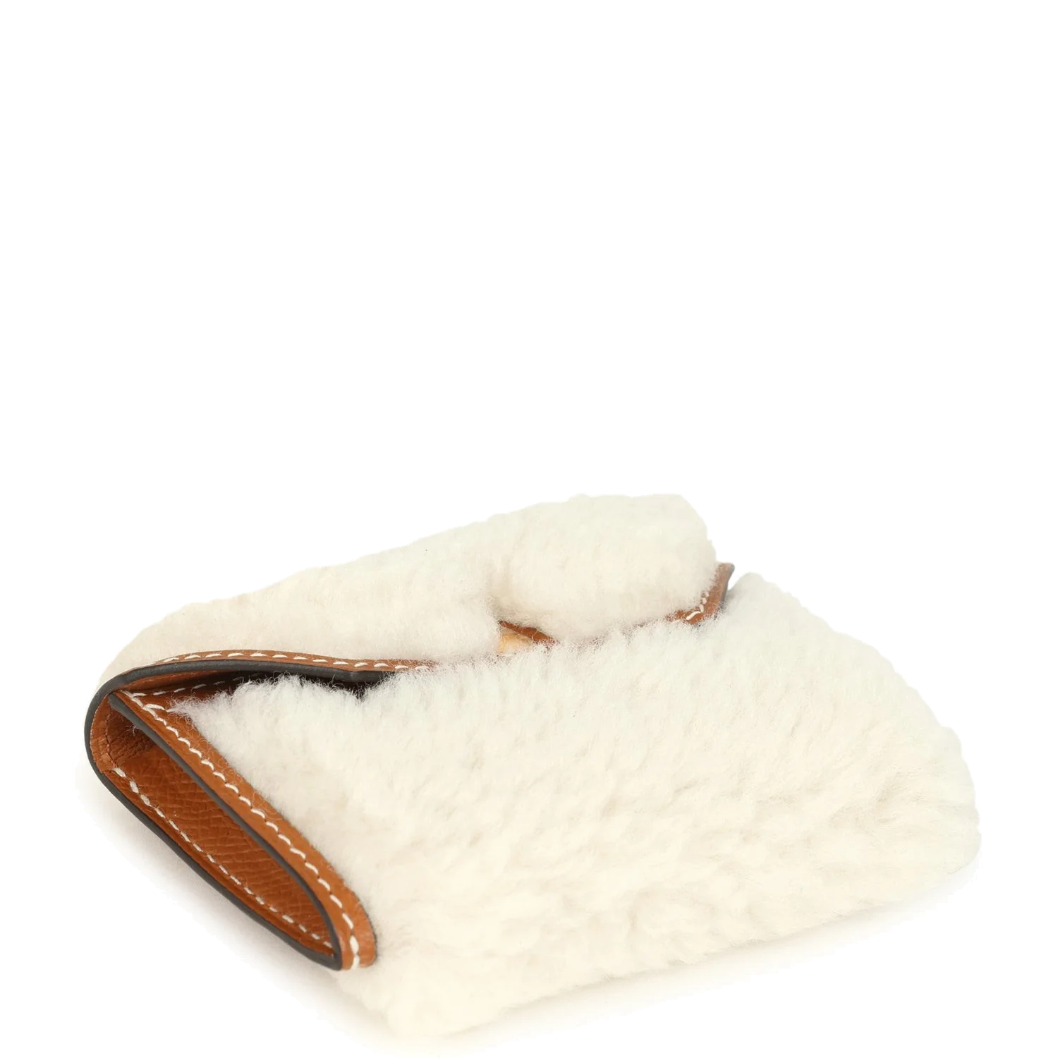Hermes Kelly Pocket Teddy 18 Belt Gold Epsom and Shearling Gold Hardware — фото 8