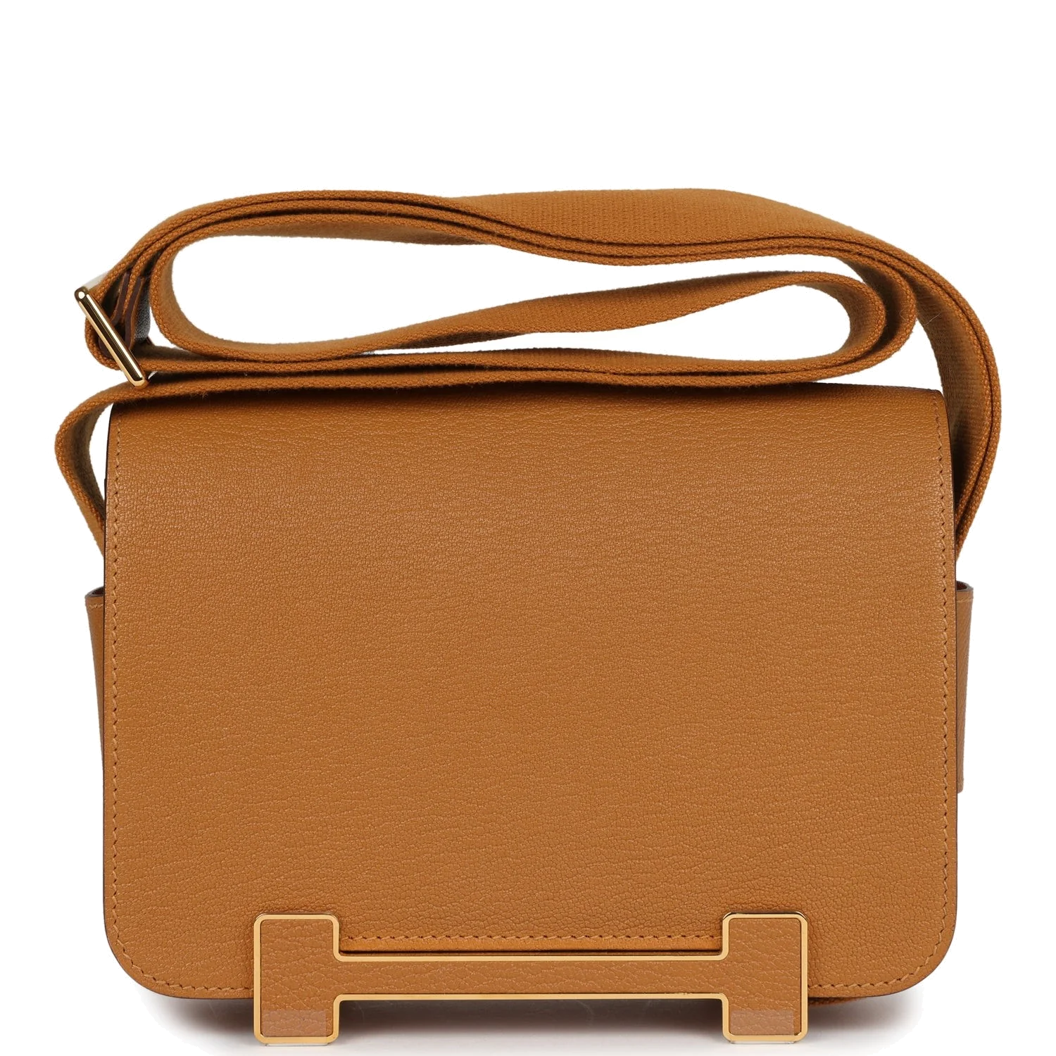 Hermes Geta Caramel Chevre Mysore Gold Hardware — фото 2