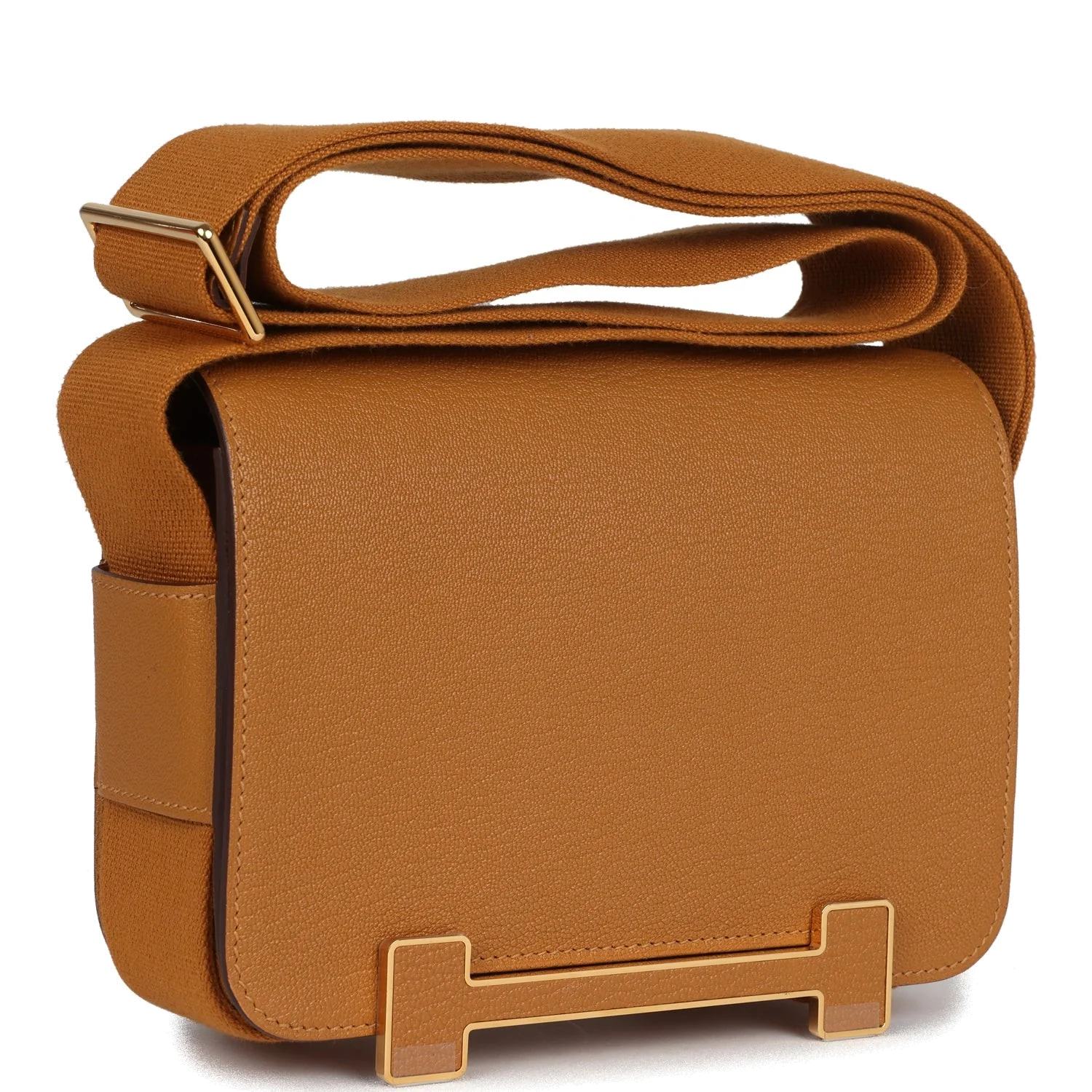Hermes Geta Caramel Chevre Mysore Gold Hardware — фото 3