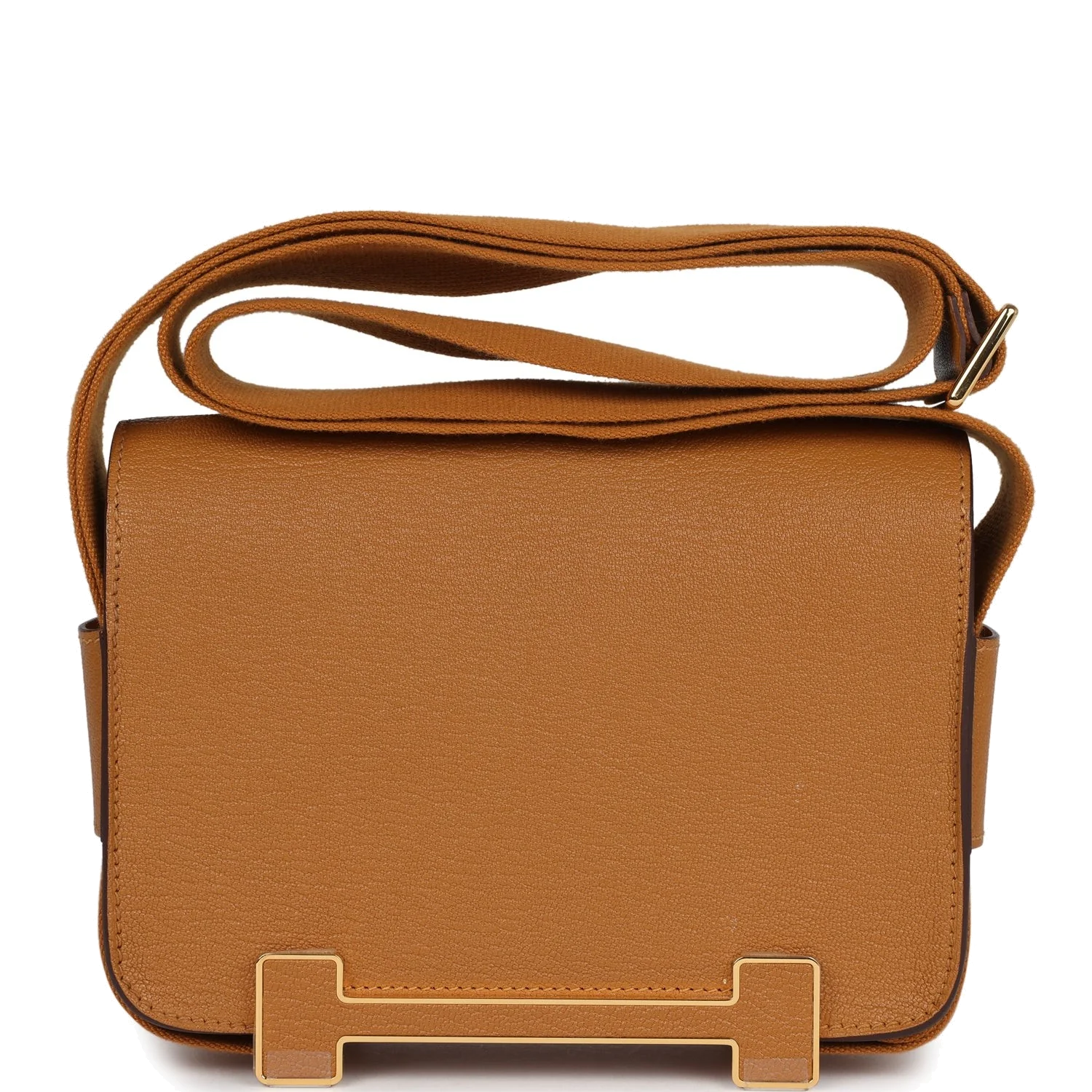 Hermes Geta Caramel Chevre Mysore Gold Hardware — фото 5