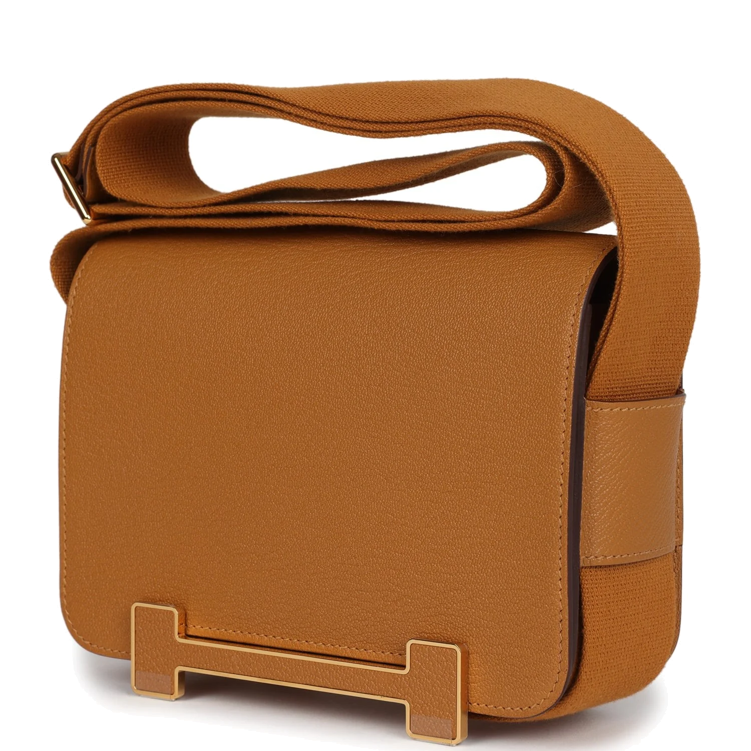 Hermes Geta Caramel Chevre Mysore Gold Hardware — фото 6