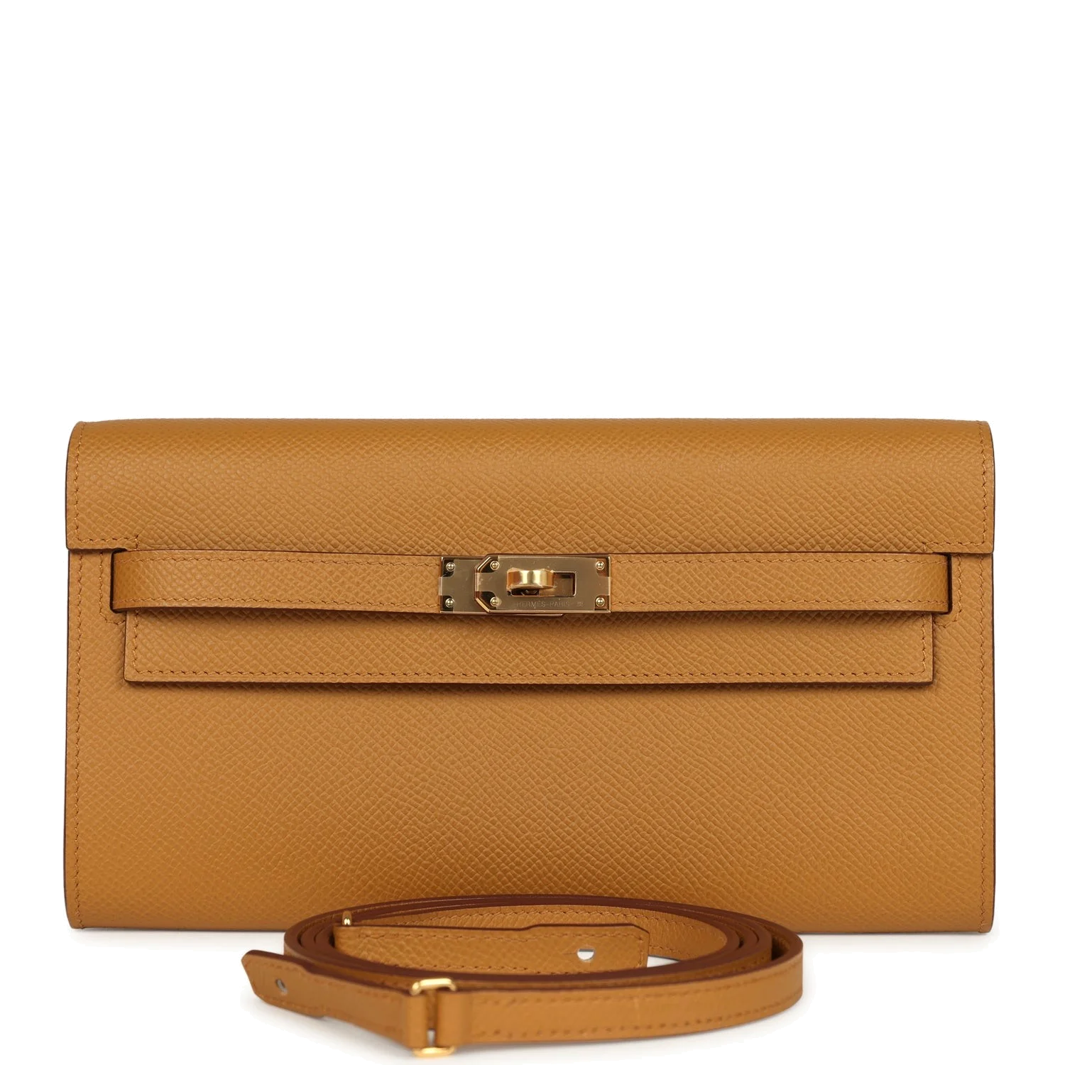 Hermes Kelly Wallet To Go Sesame Epsom Gold Hardware