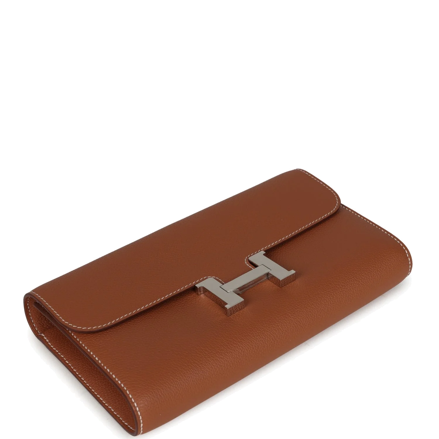 Hermes Constance Wallet To Go Gold Evercolor Palladium Hardware — фото 7