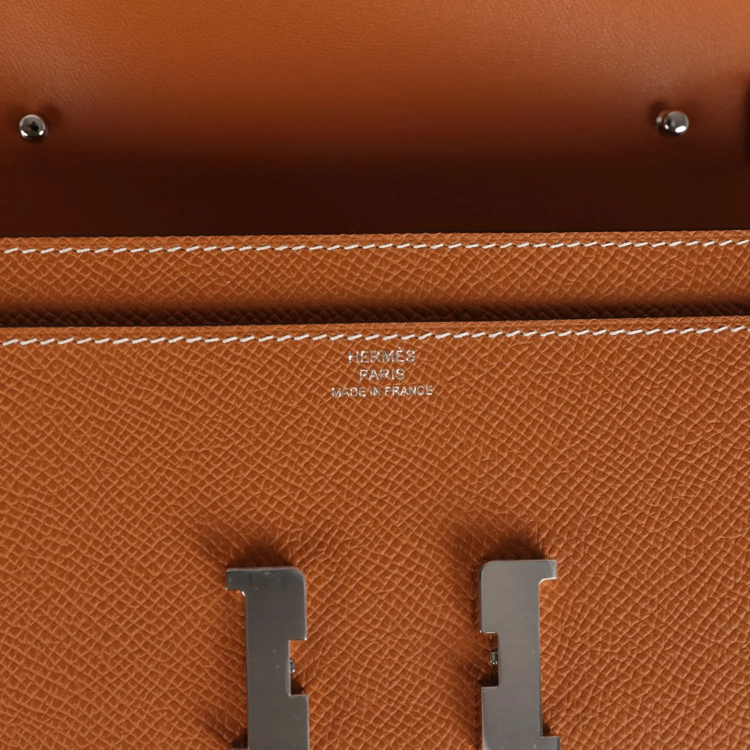 Hermes Constance To Go Wallet Toffee Epsom Palladium Hardware — фото 8