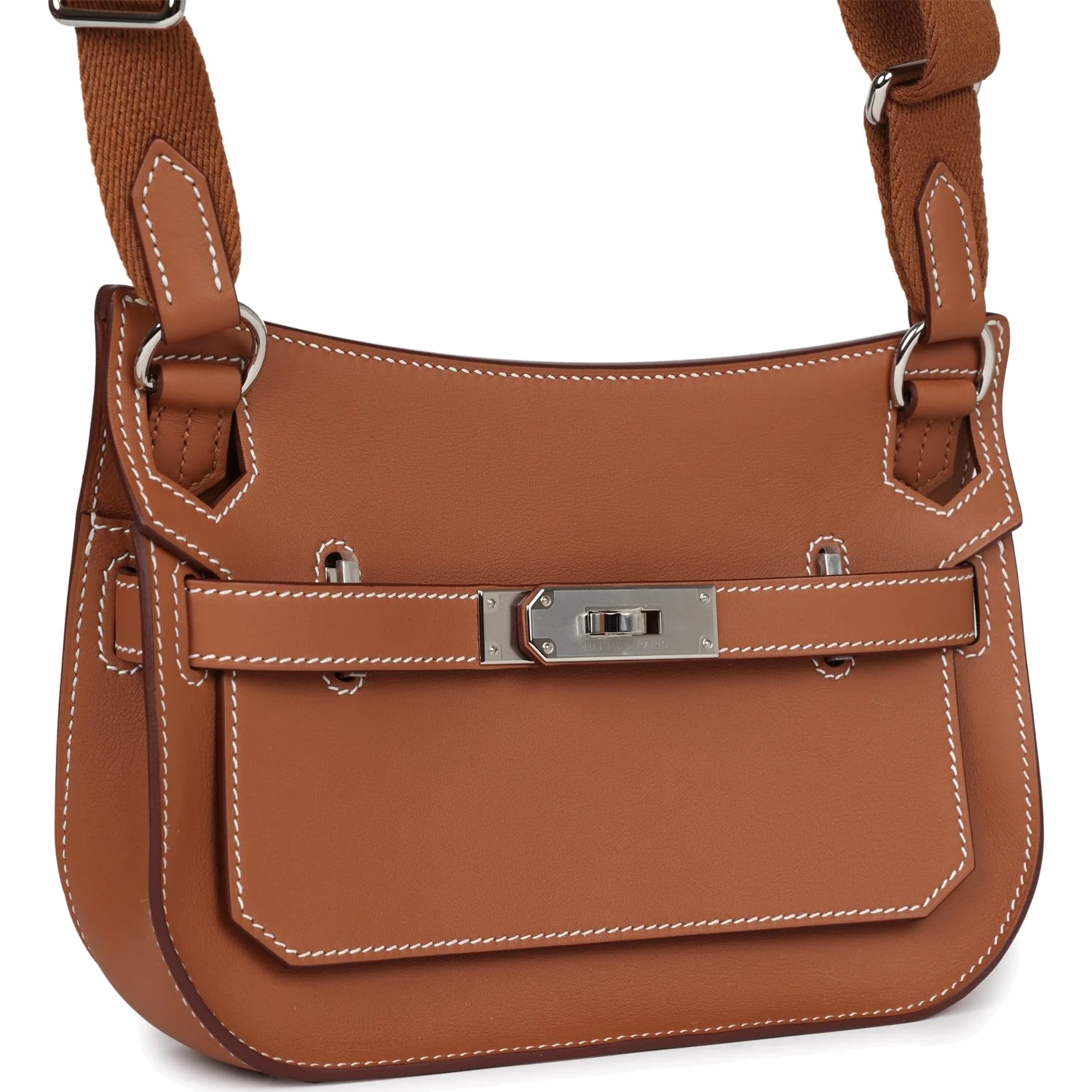 Hermes Jypsiere Mini Gold Swift Palladium Hardware — фото 3