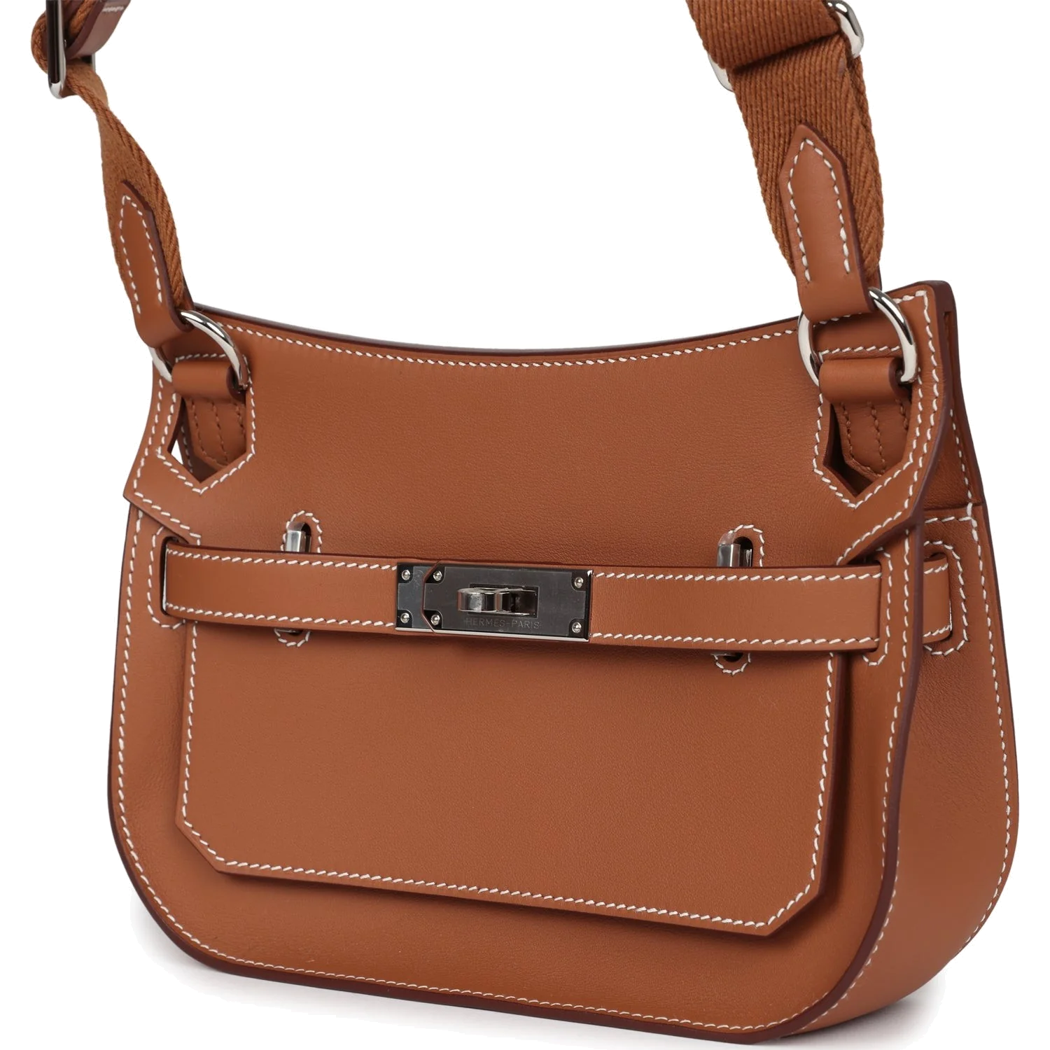 Hermes Jypsiere Mini Gold Swift Palladium Hardware — фото 6