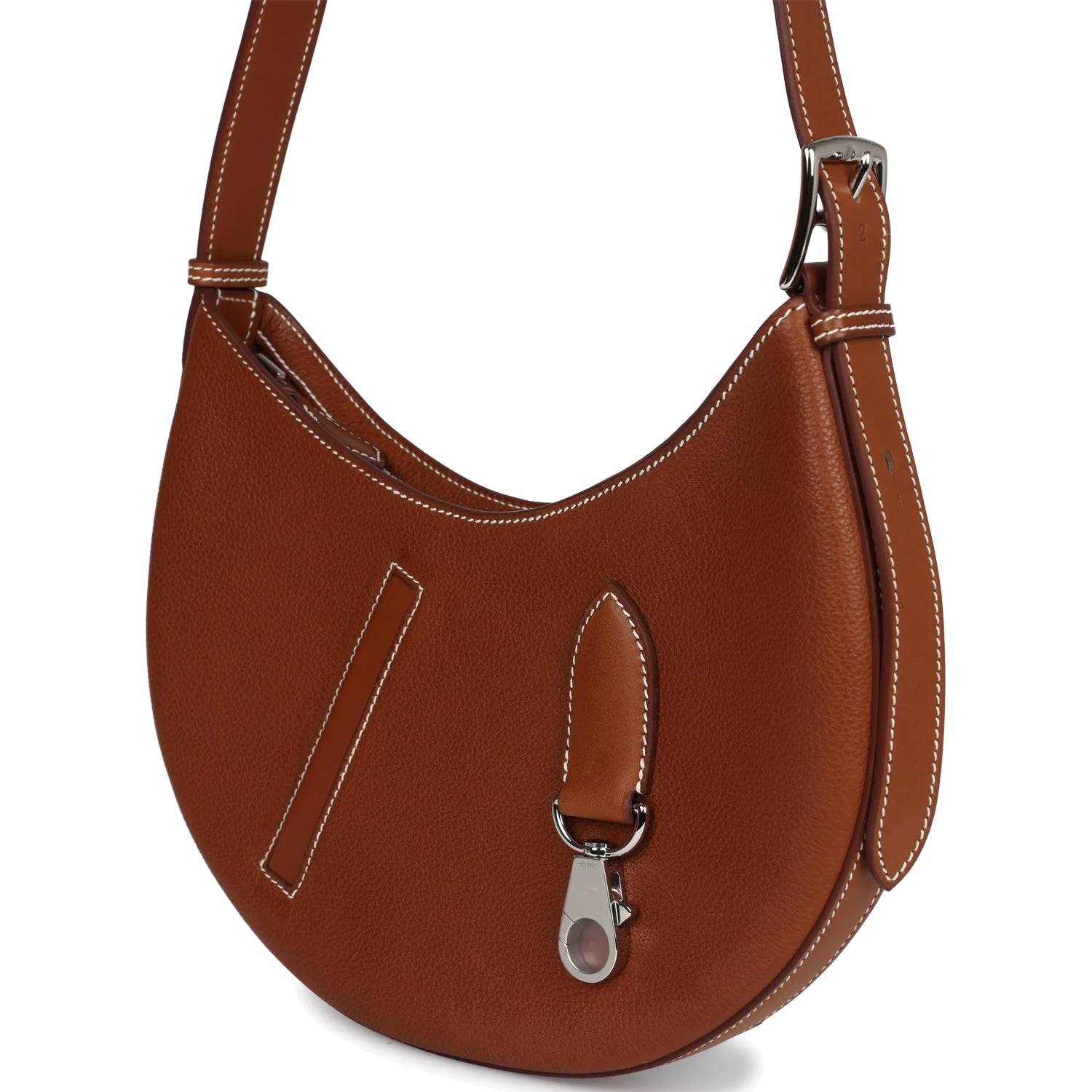 Hermes P'tit Arcon Bag Fauve Barenia Faubourg Palladium Hardware — фото 6