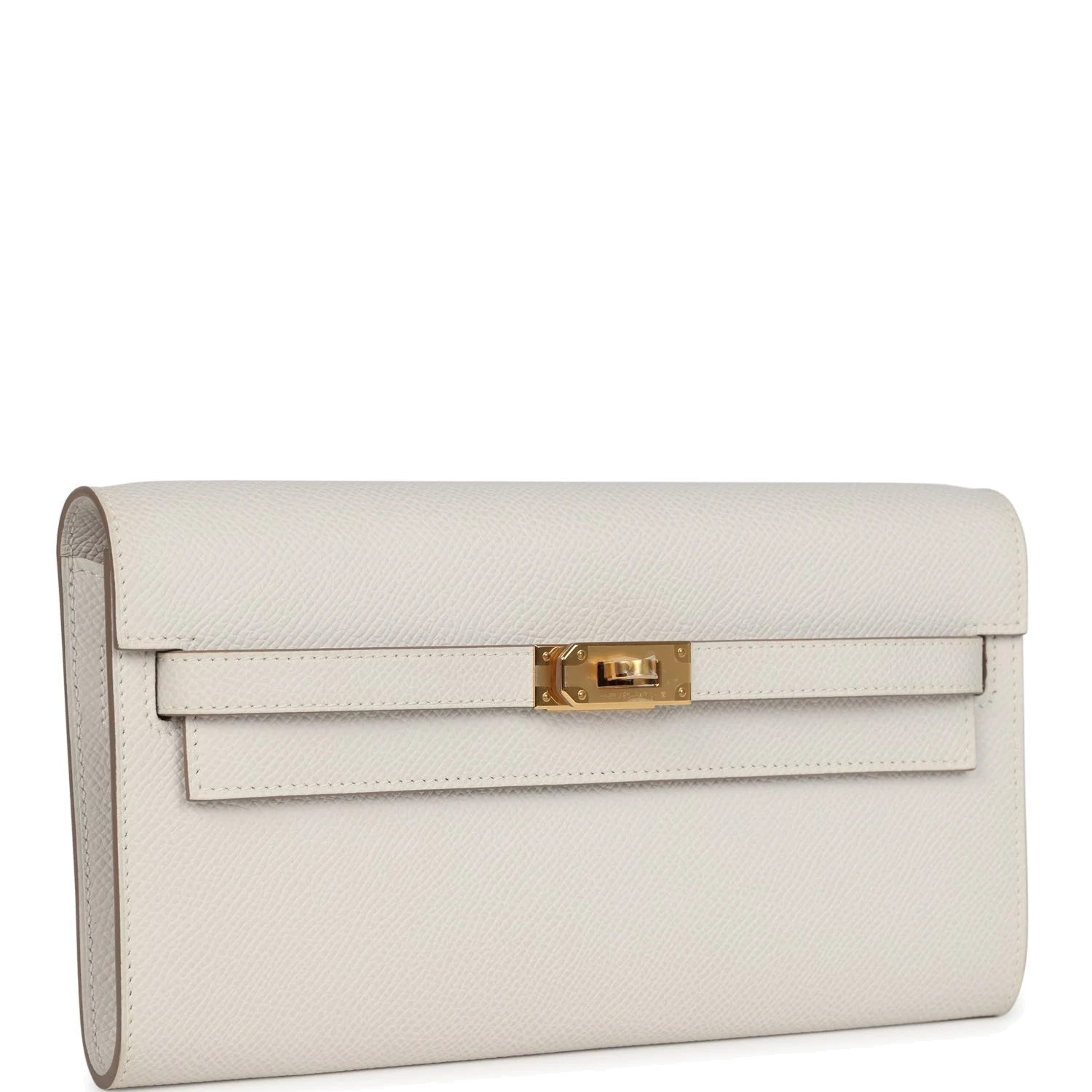 Hermes Kelly Wallet To Go Gris Pale Epsom Gold Hardware — фото 3