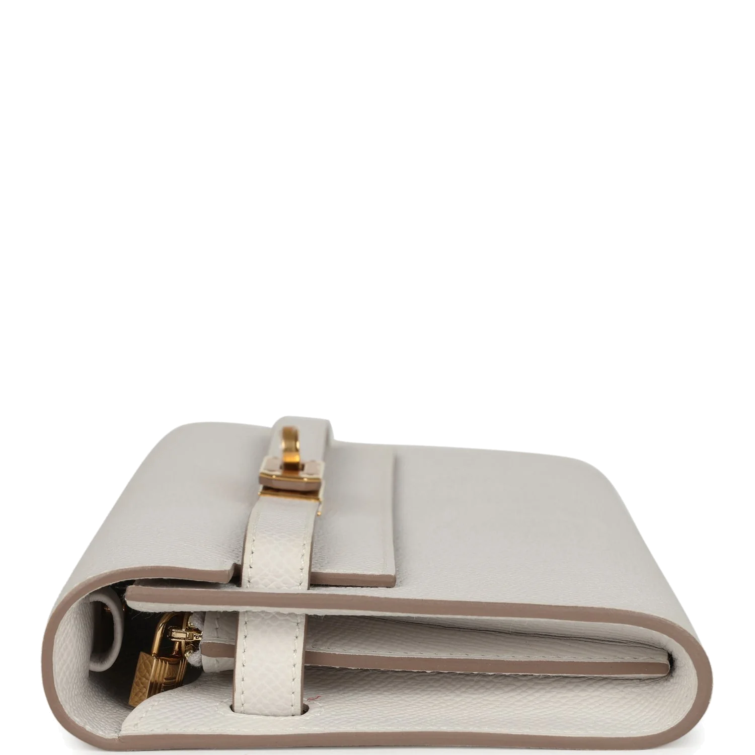 Hermes Kelly Wallet To Go Gris Pale Epsom Gold Hardware — фото 4