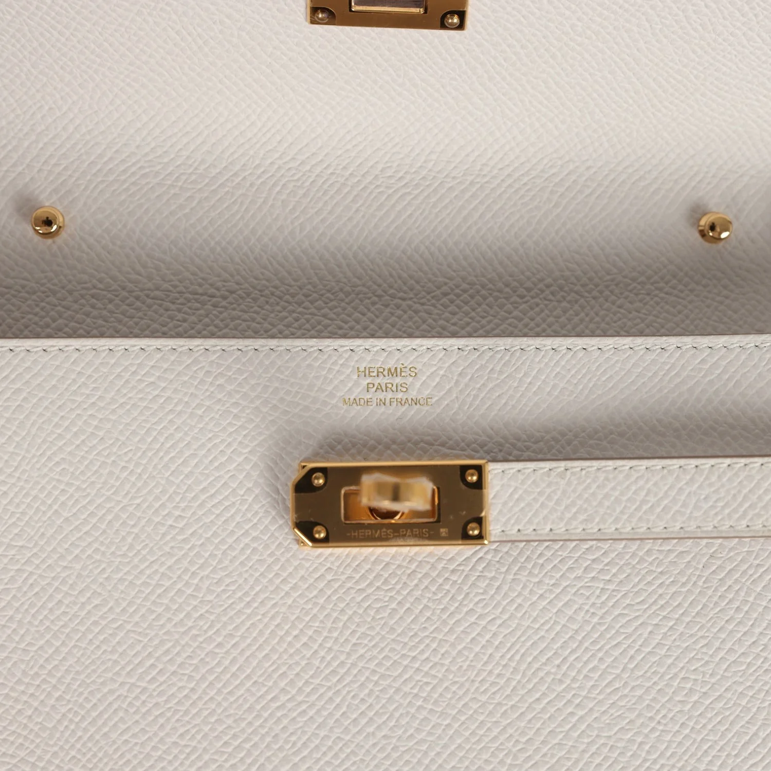Hermes Kelly Wallet To Go Gris Pale Epsom Gold Hardware — фото 8