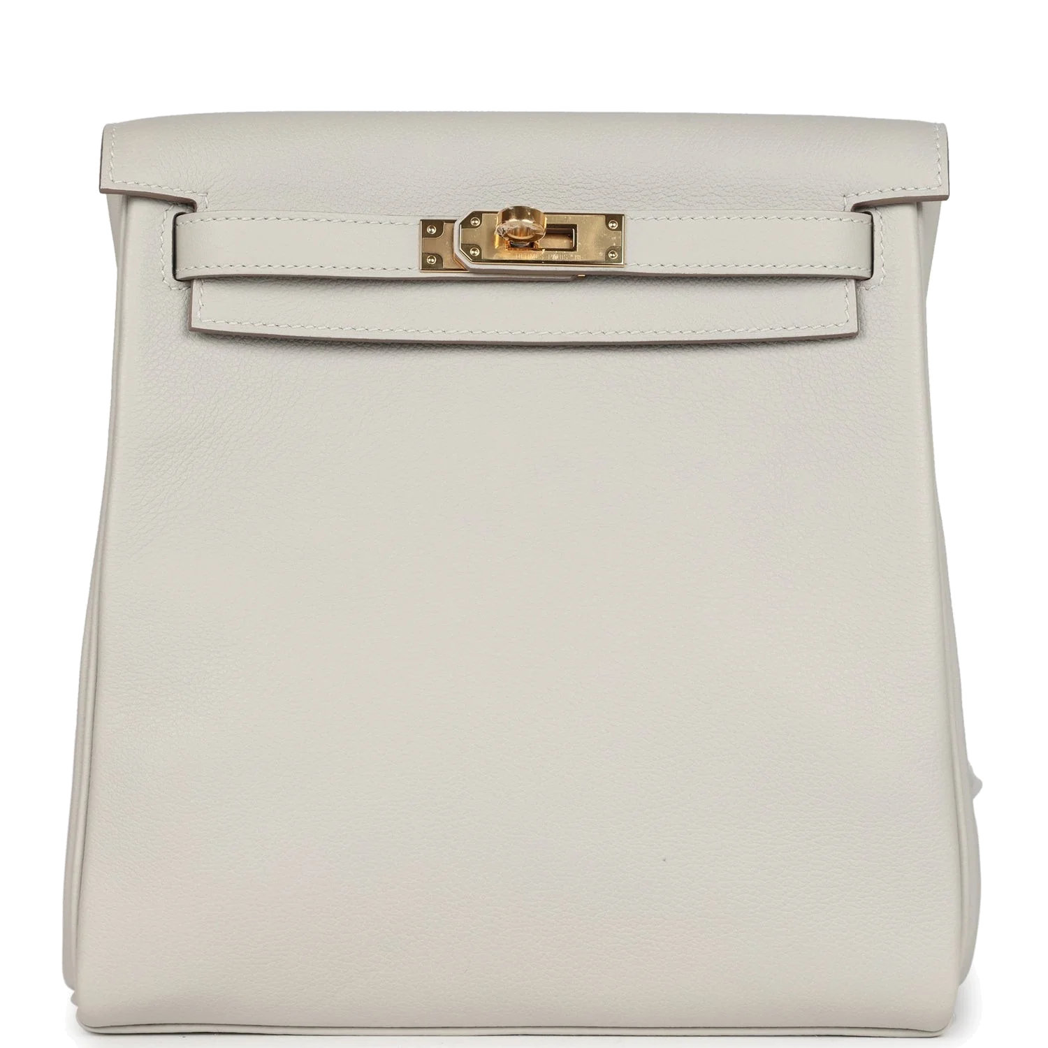 Hermes Kelly Ado II Backpack Gris Perle Evercolor Gold Hardware — фото 2