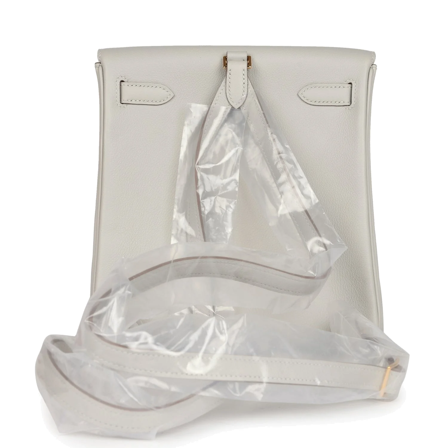 Hermes Kelly Ado II Backpack Gris Perle Evercolor Gold Hardware — фото 6