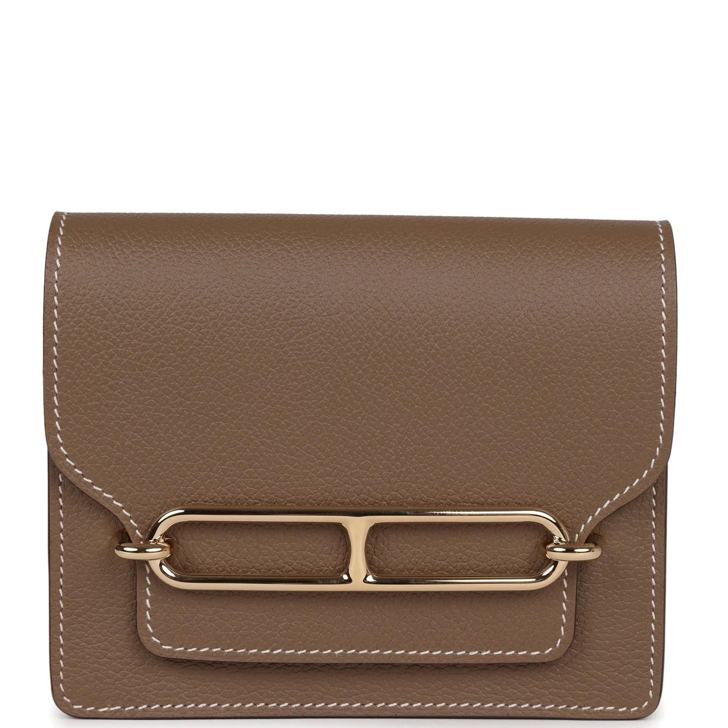 Hermes Roulis Slim Wallet Etoupe Evercolor Gold Hardware — фото 2