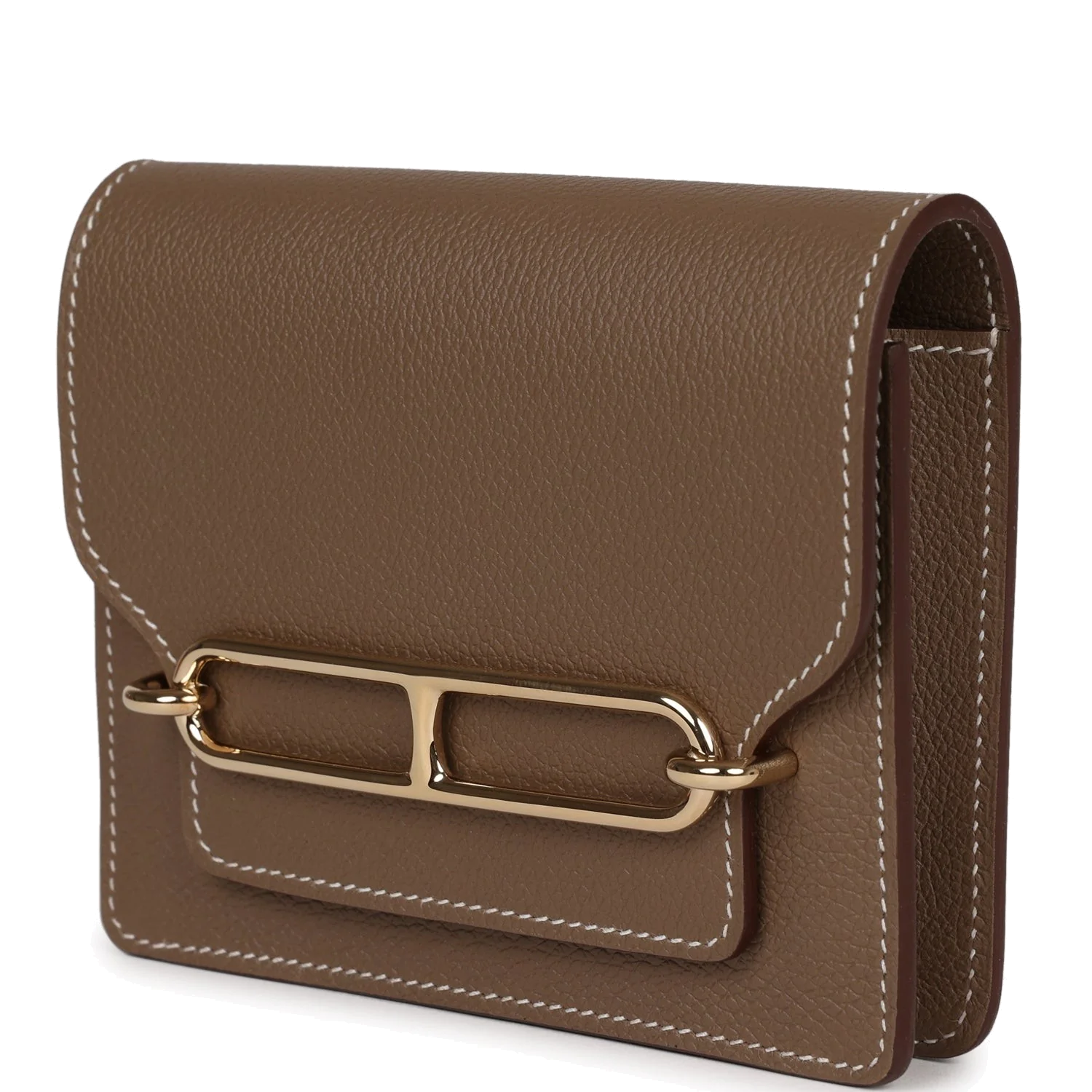 Hermes Roulis Slim Wallet Etoupe Evercolor Gold Hardware — фото 6