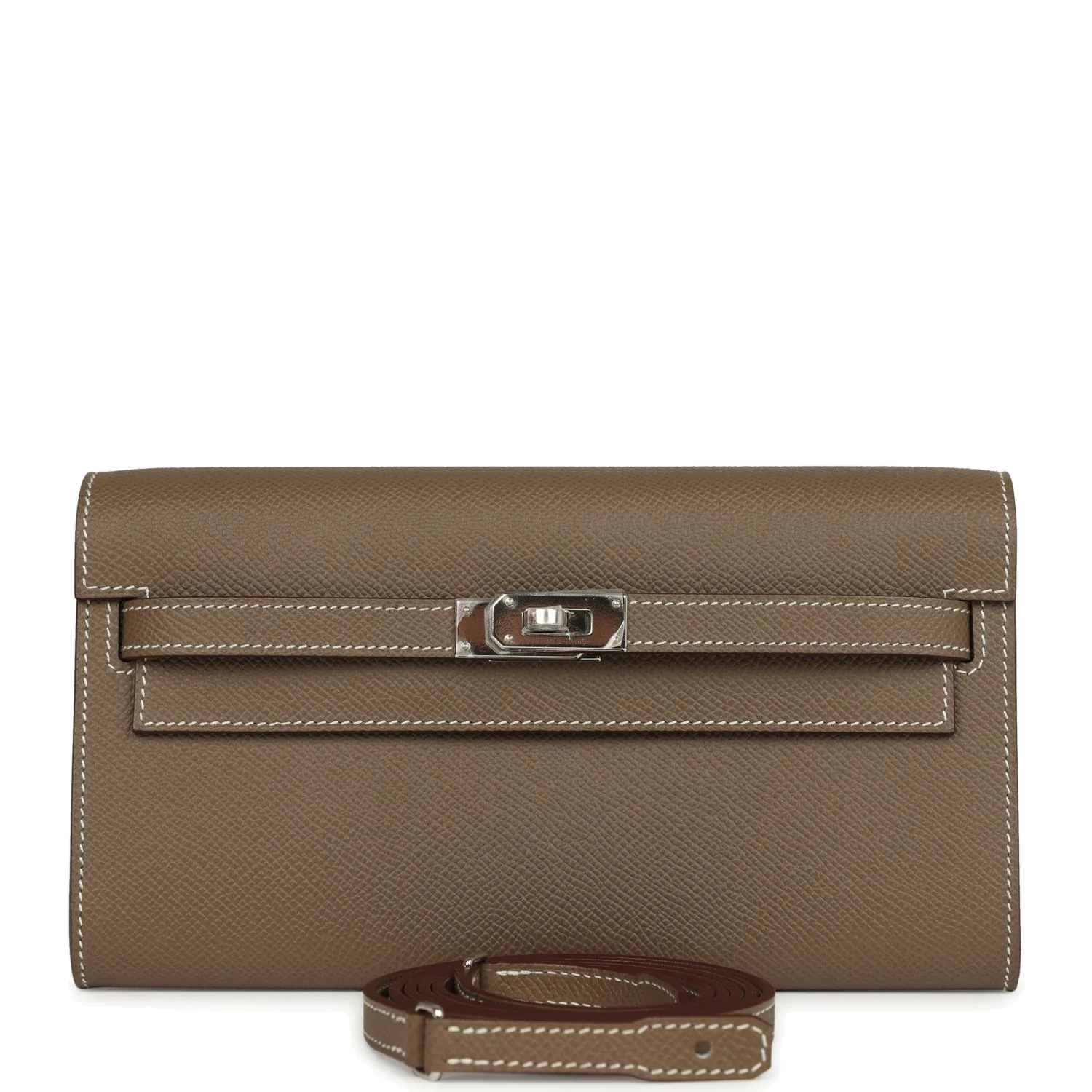 Hermes Kelly Wallet To Go Etoupe Epsom Palladium Hardware — фото 2