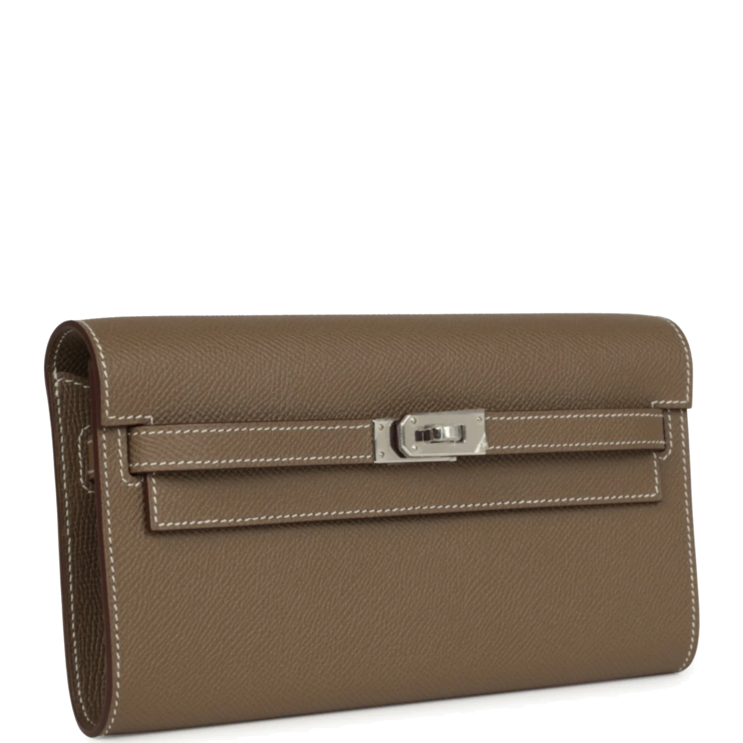 Hermes Kelly Wallet To Go Etoupe Epsom Palladium Hardware — фото 3