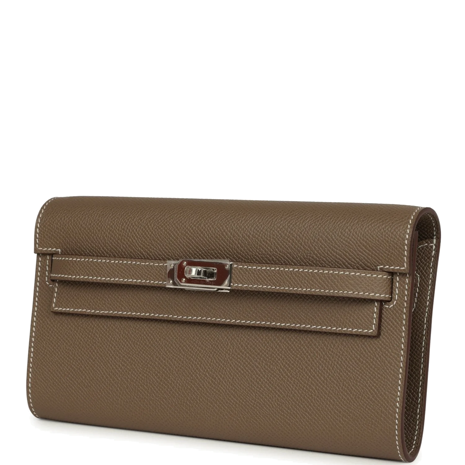 Hermes Kelly Wallet To Go Etoupe Epsom Palladium Hardware — фото 6