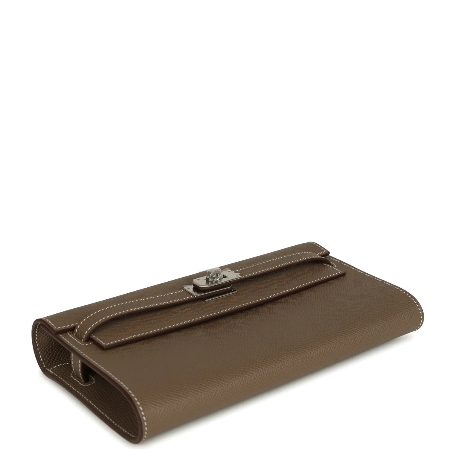 Hermes Kelly Wallet To Go Etoupe Epsom Palladium Hardware — фото 7