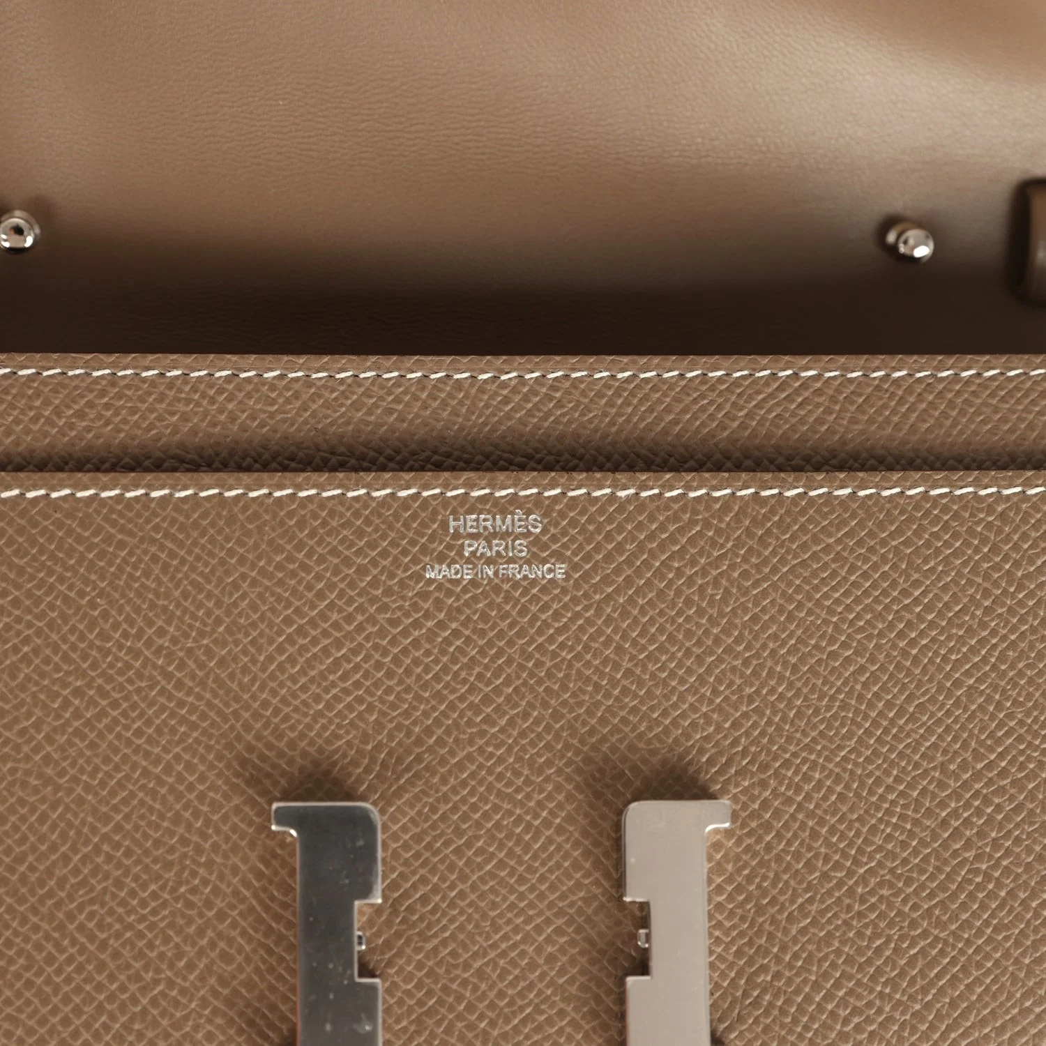 Hermes Constance Wallet To Go Etoupe Epsom Palladium Hardware — фото 8
