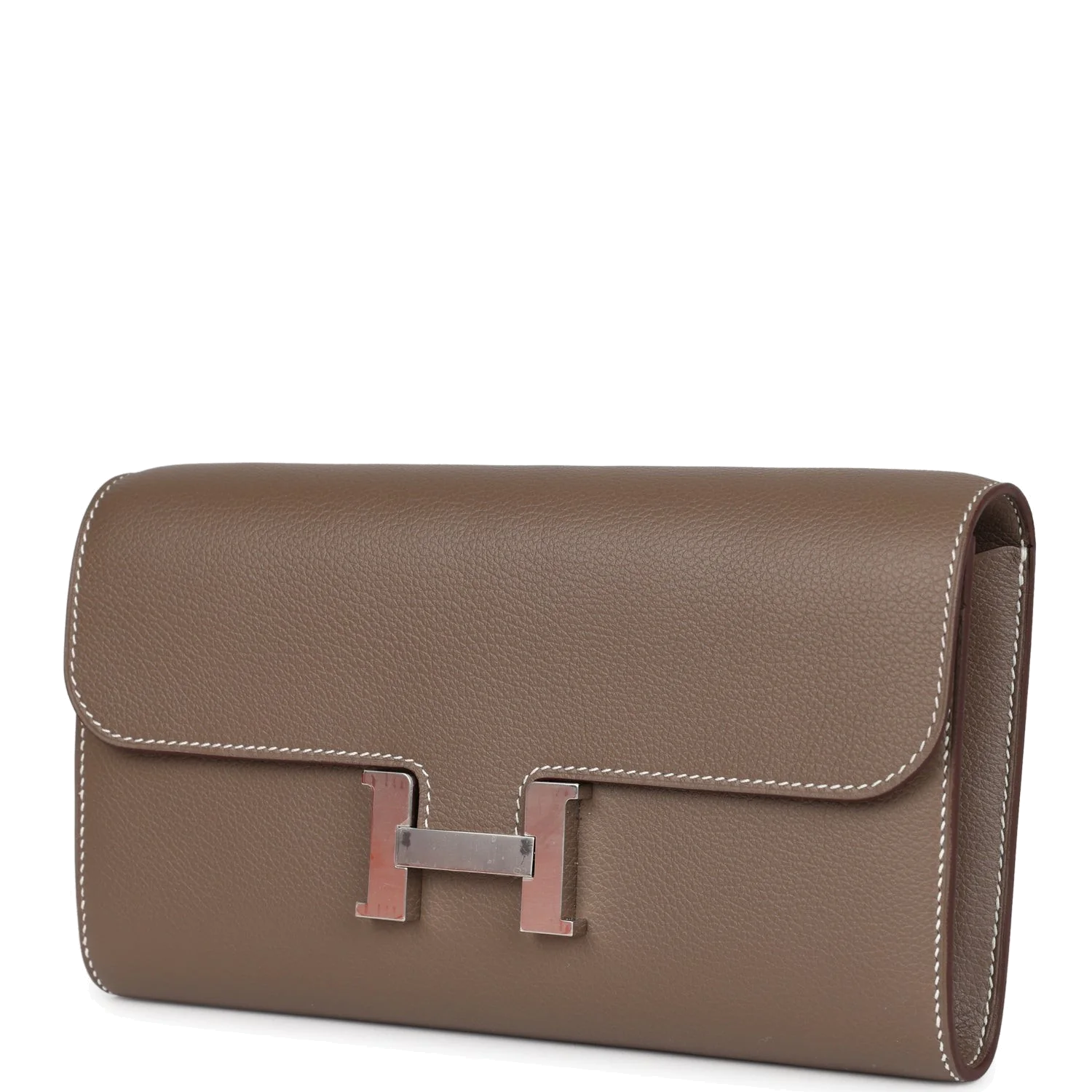 Hermes Constance Wallet To Go Etoupe Evercolor Palladium Hardware — фото 6