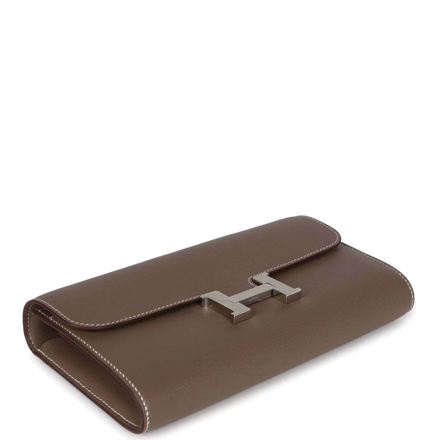 Hermes Constance Wallet To Go Etoupe Evercolor Palladium Hardware — фото 7
