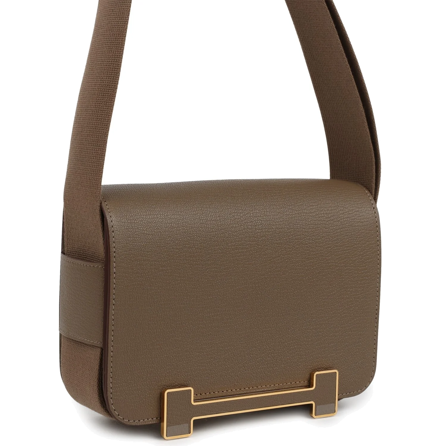 Hermes Geta Etoupe Chevre Mysore Gold Hardware — фото 3