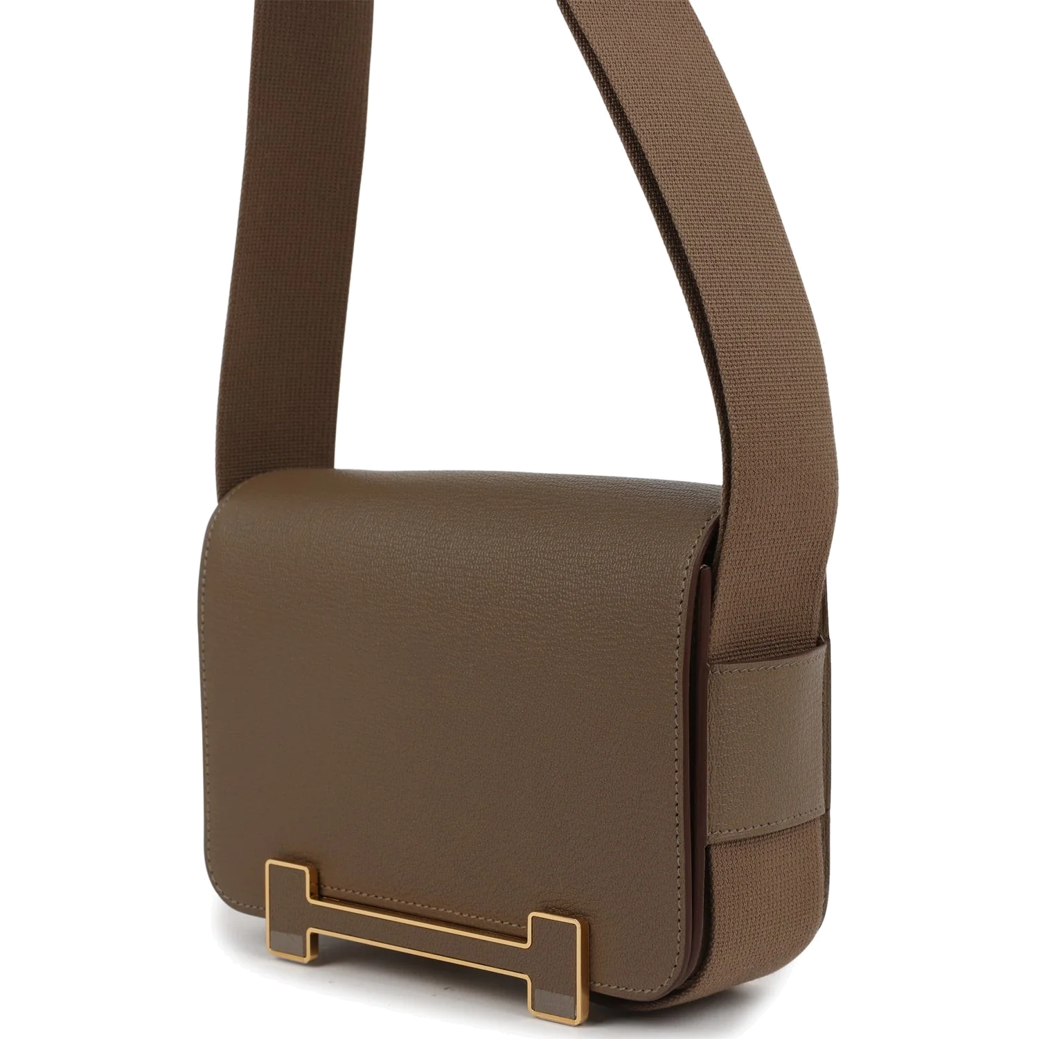 Hermes Geta Etoupe Chevre Mysore Gold Hardware — фото 6