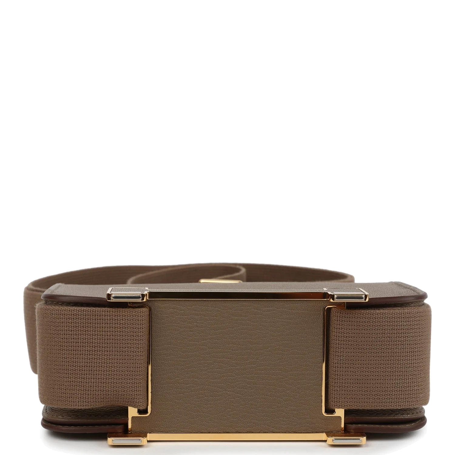 Hermes Geta Etoupe Chevre Mysore Gold Hardware — фото 7