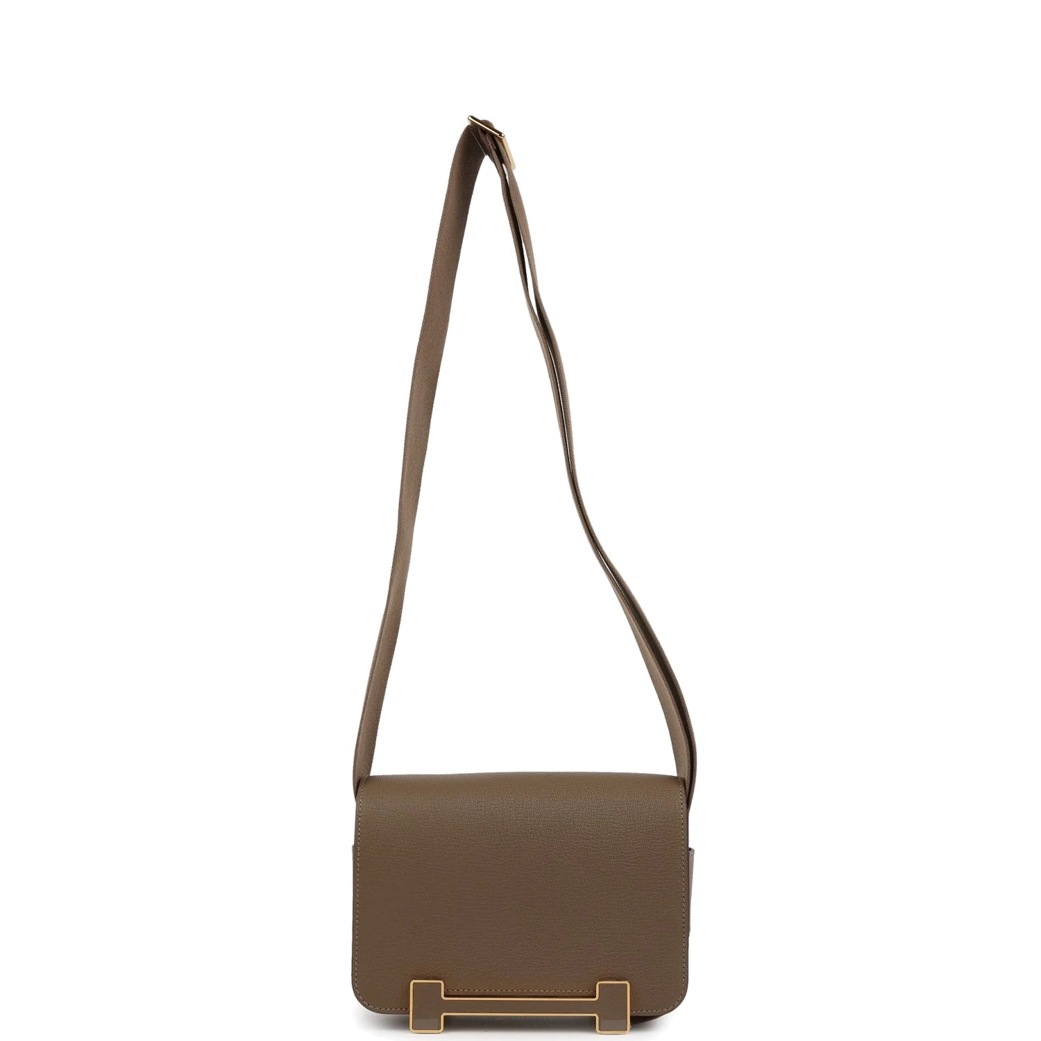 Hermes Geta Etoupe Chevre Mysore Gold Hardware — фото 8
