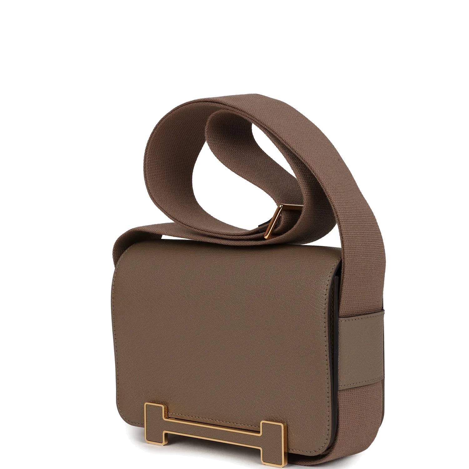 Hermes Geta Etoupe Chevre Mysore Gold Hardware — фото 6