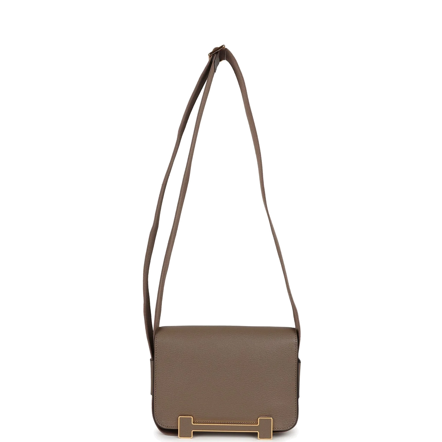 Hermes Geta Etoupe Chevre Mysore Gold Hardware — фото 8