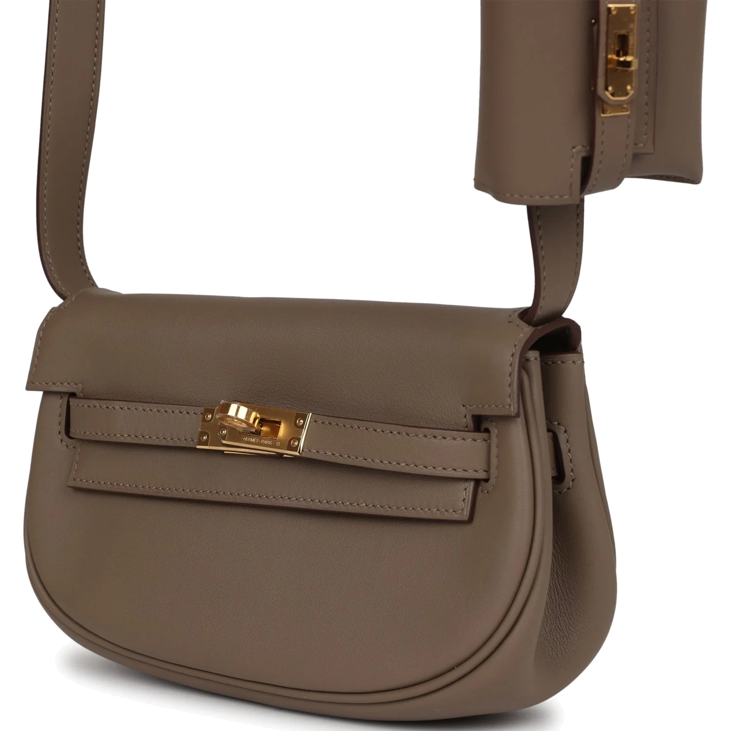 Hermes Kelly Moove Etoupe Swift Gold Hardware — фото 6