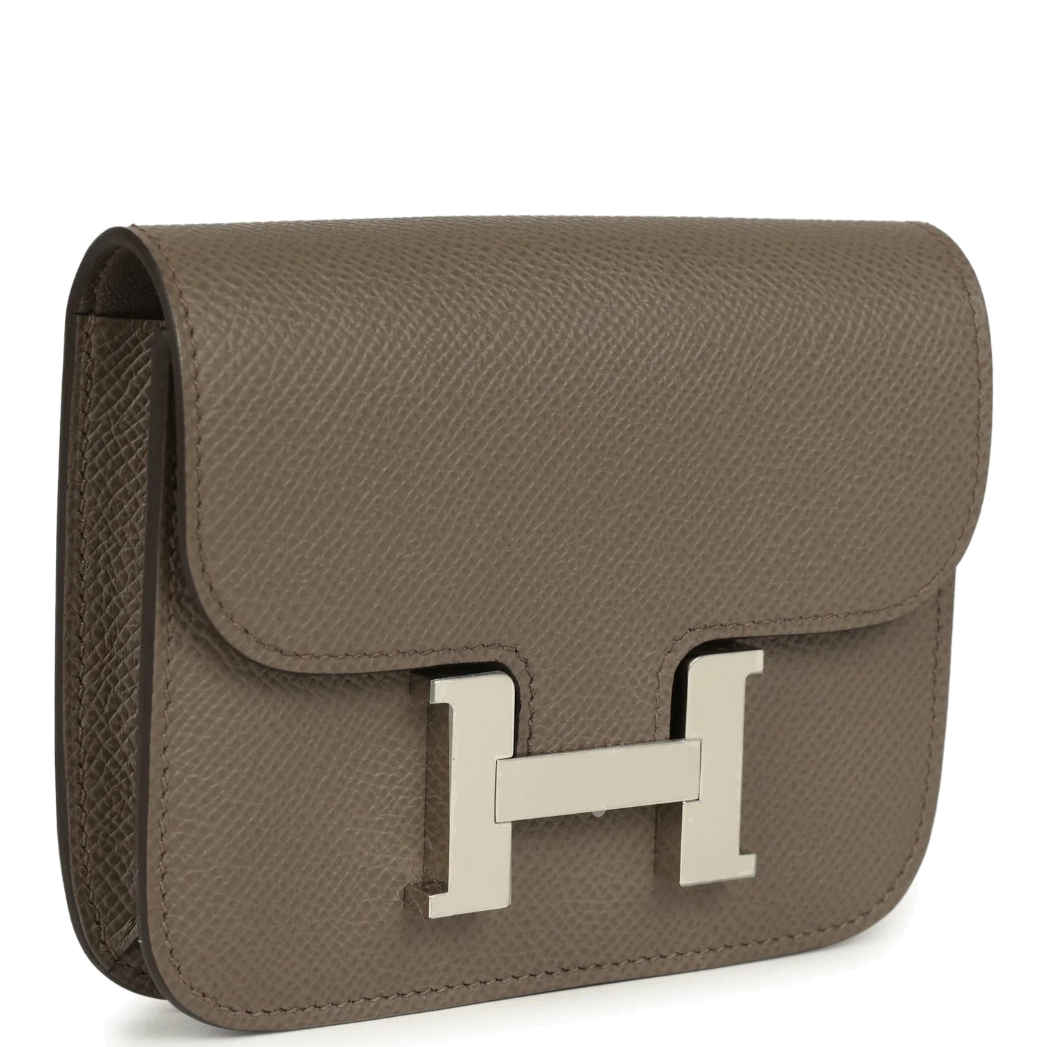 Hermes Constance Slim Wallet Etain Epsom Palladium Hardware — фото 3