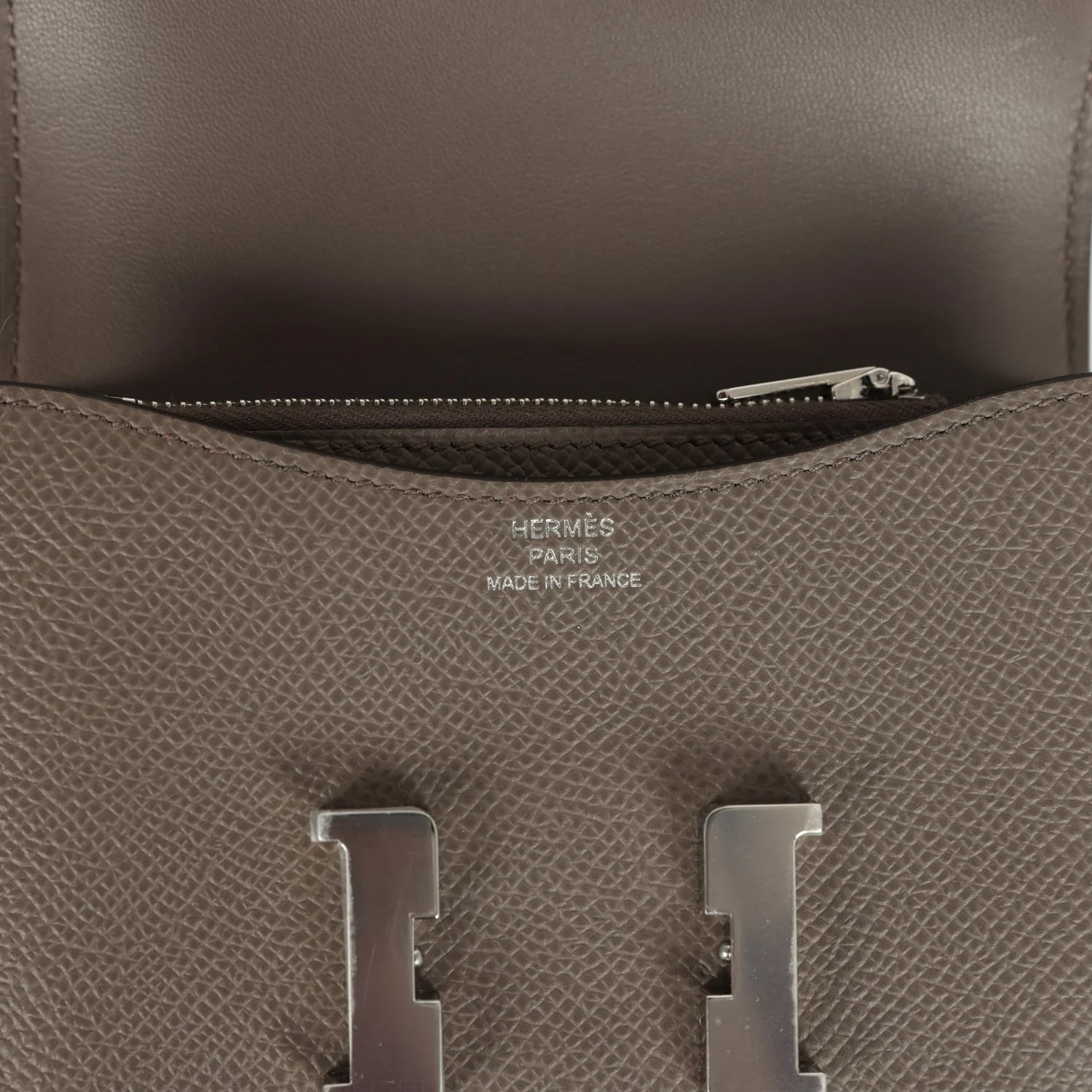 Hermes Constance Slim Wallet Etain Epsom Palladium Hardware — фото 8