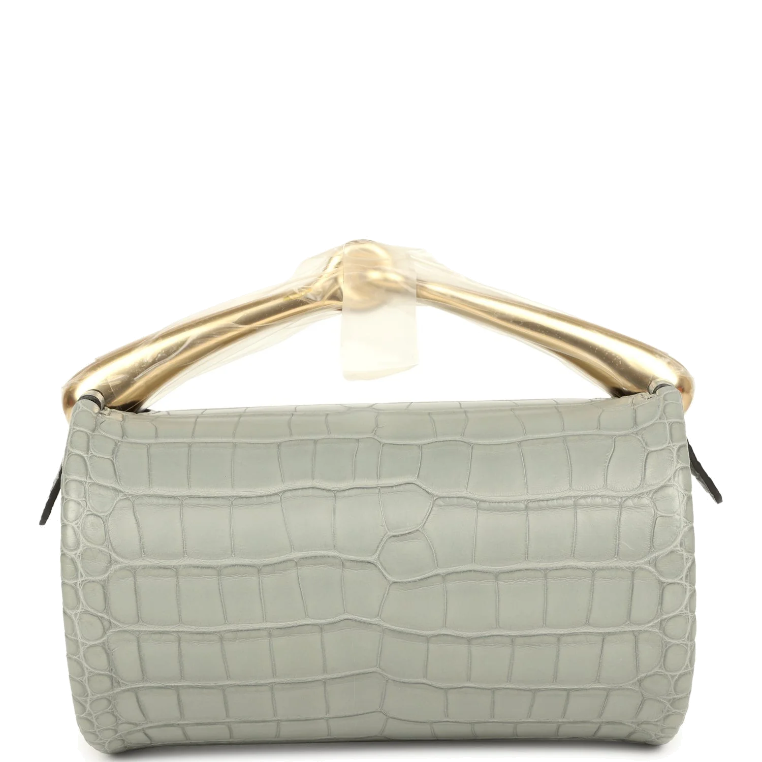 Hermes Maximors II Bag Gris Ciment Matte Alligator Permabrass Hardware — фото 5