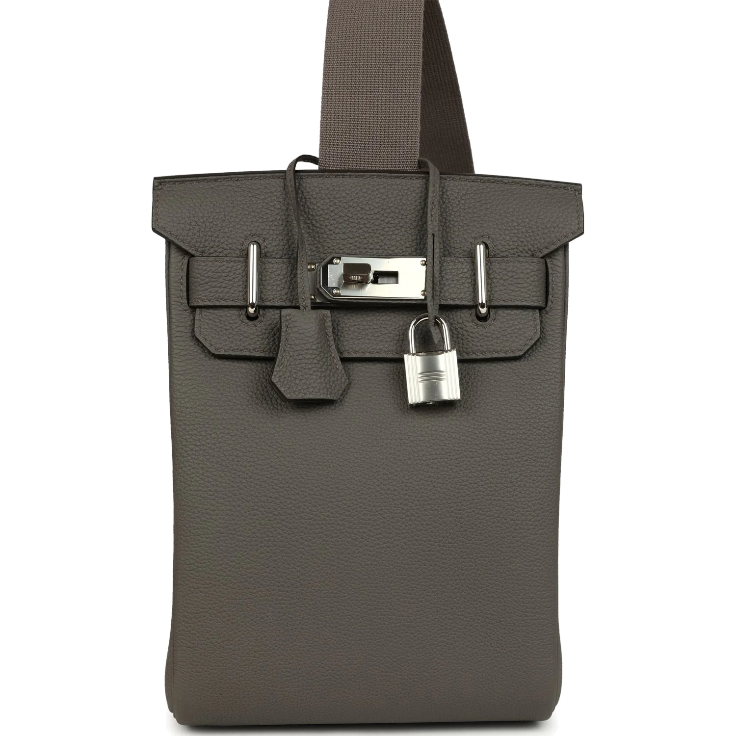 Hermes HAC A Dos PM Backpack Etain Togo Palladium Hardware
