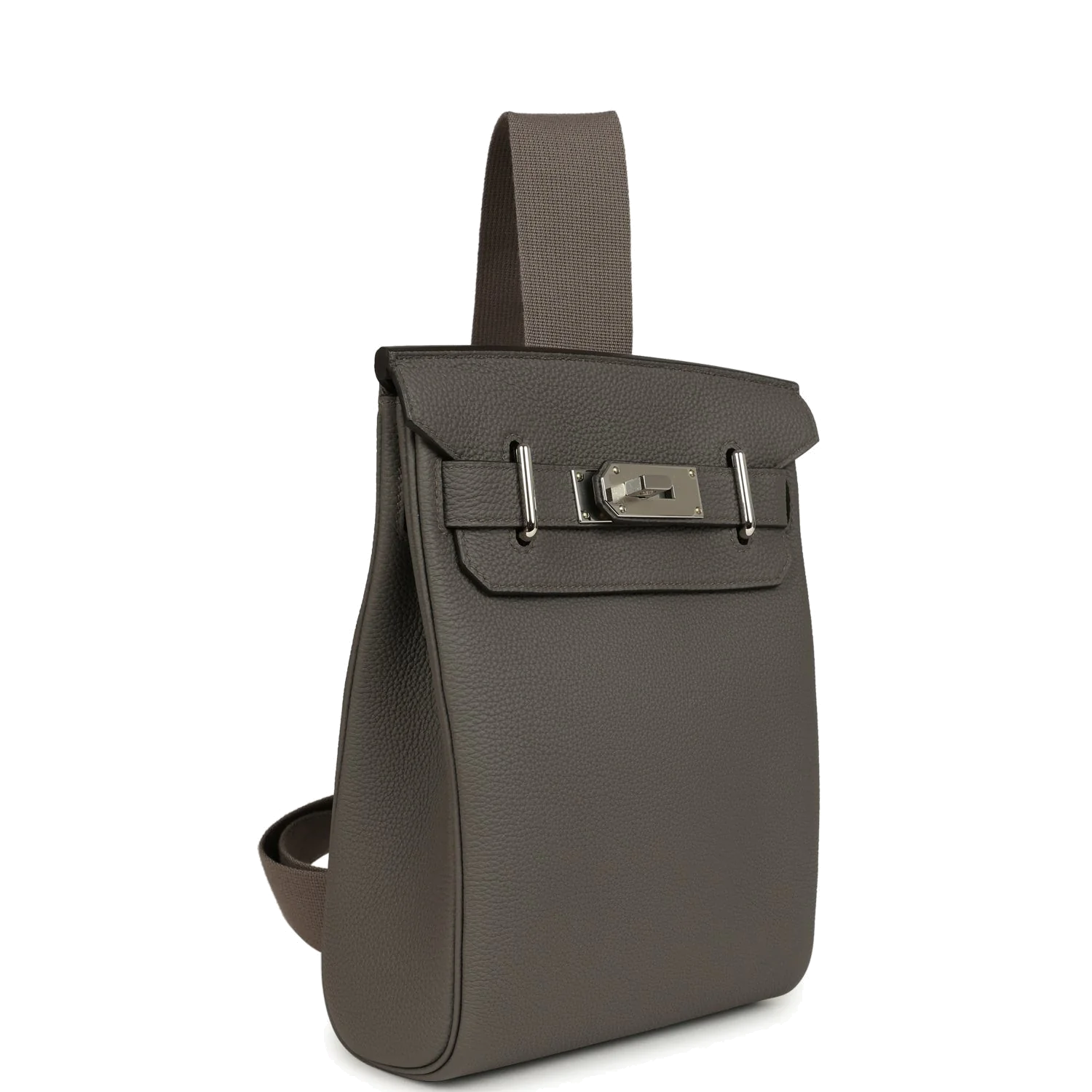 Hermes HAC A Dos PM Backpack Etain Togo Palladium Hardware — фото 3