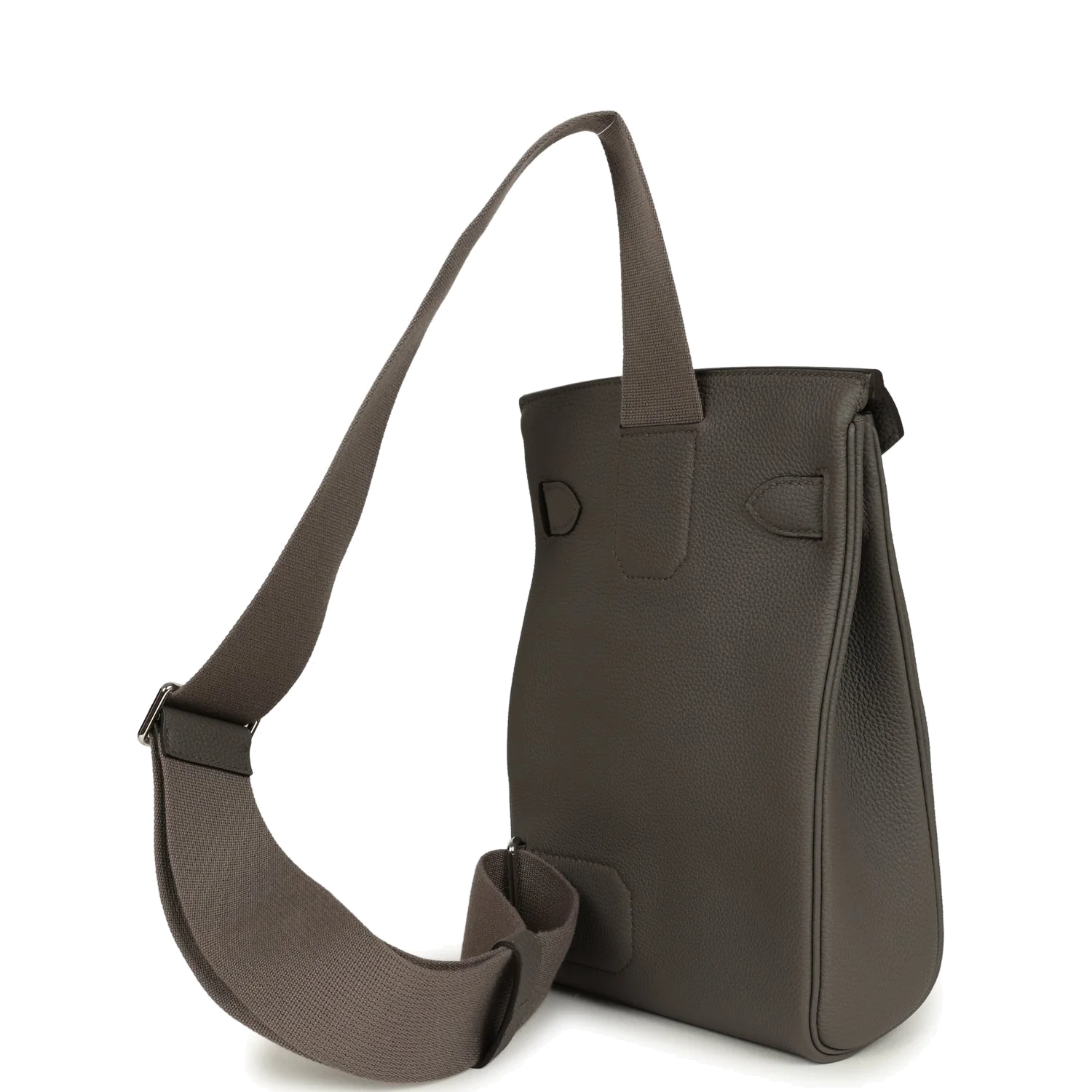 Hermes HAC A Dos PM Backpack Etain Togo Palladium Hardware — фото 7