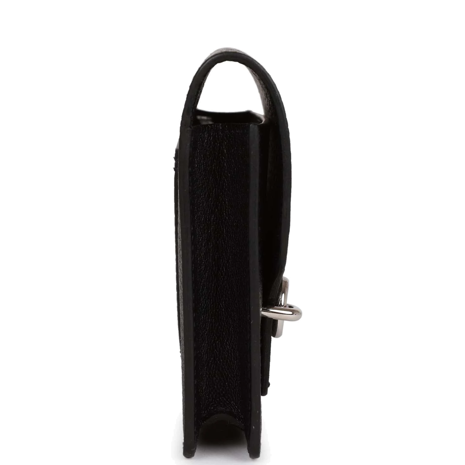 Hermes Roulis Slim Wallet Black Chevre Mysore Palladium Hardware — фото 4