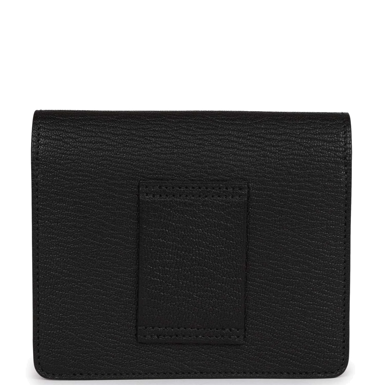 Hermes Roulis Slim Wallet Black Chevre Mysore Palladium Hardware — фото 5
